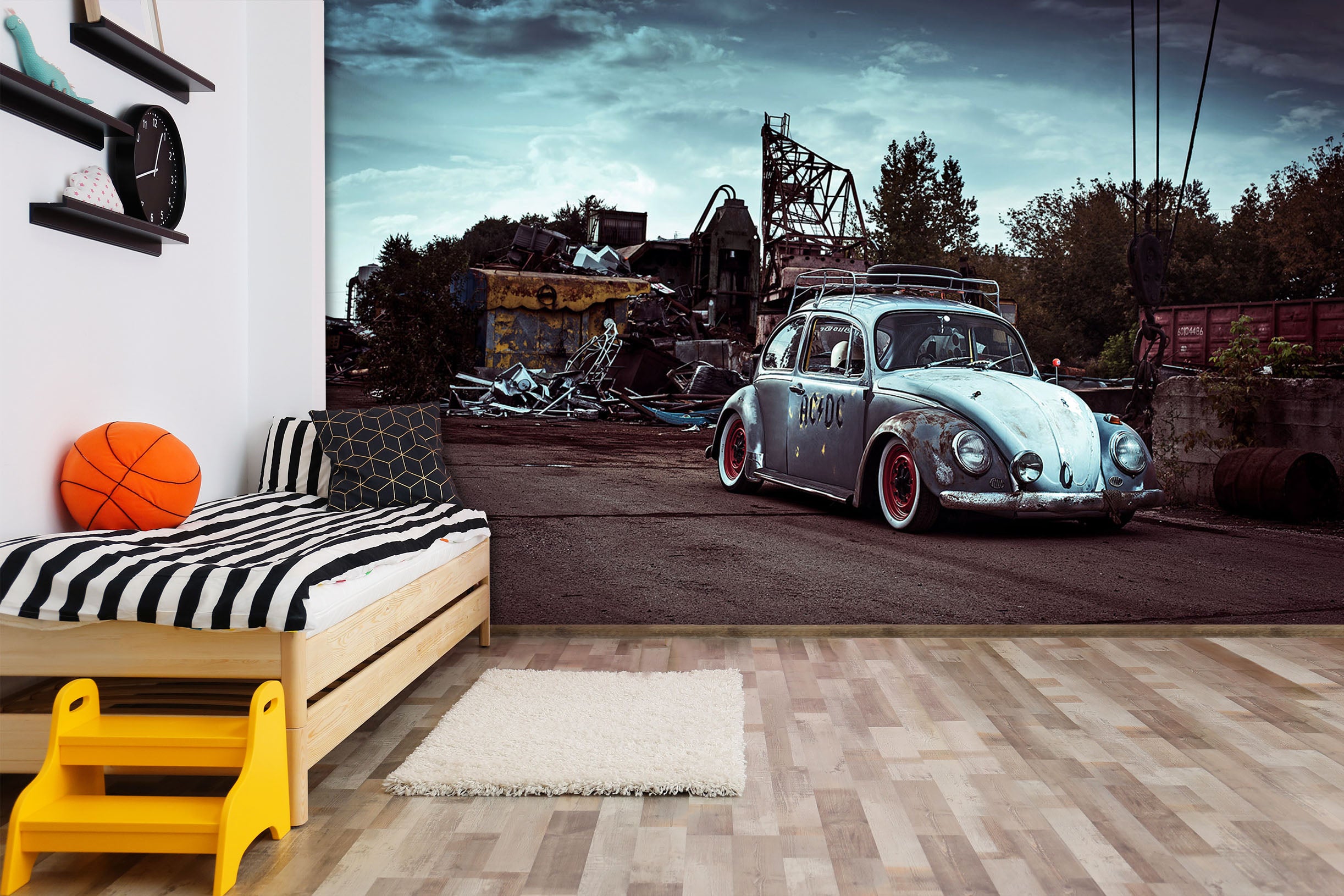 3D Dilapidated Car 147 Vehicle Wall Murals