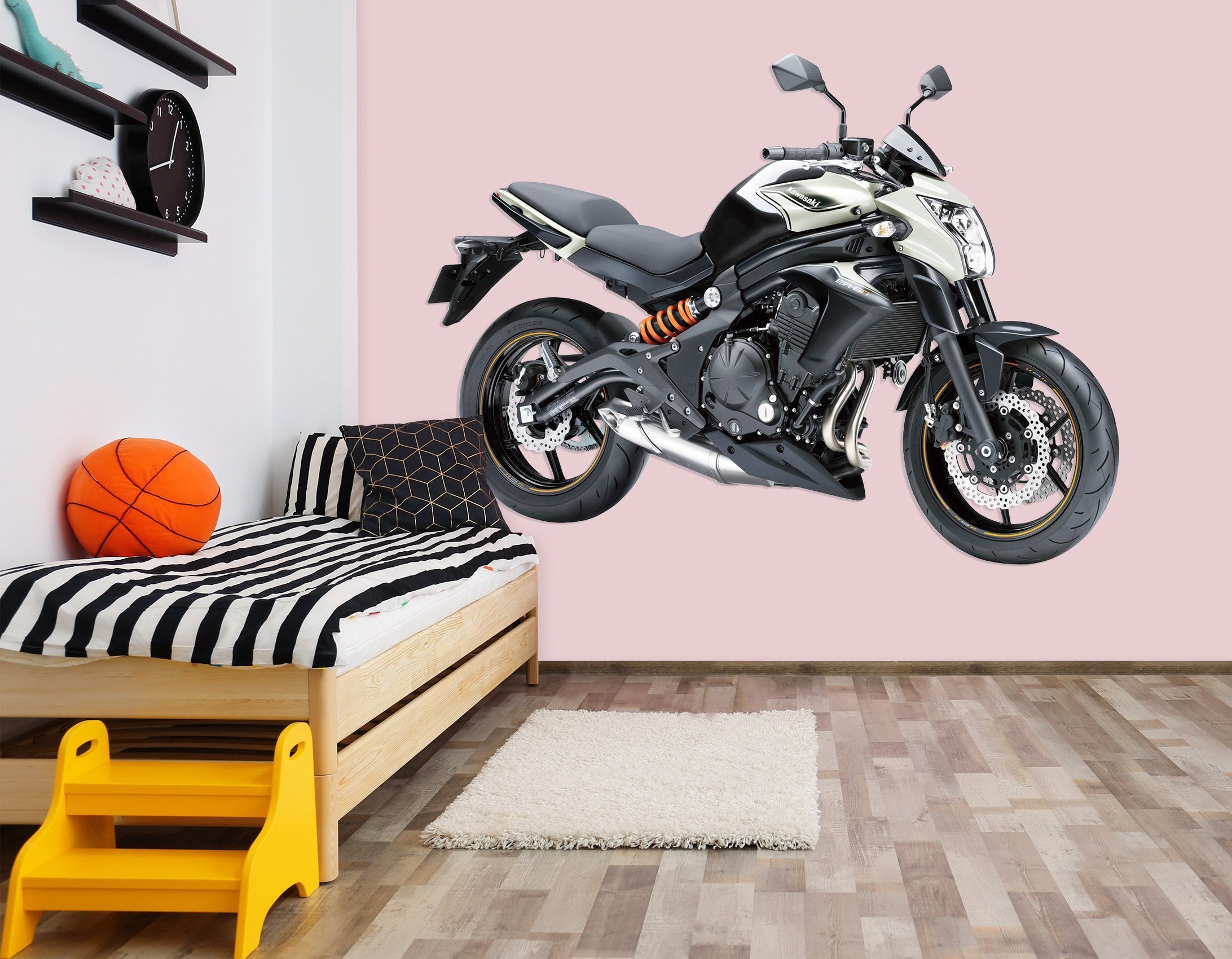 3D Kawasaki Black 0100 Vehicles Wallpaper AJ Wallpaper