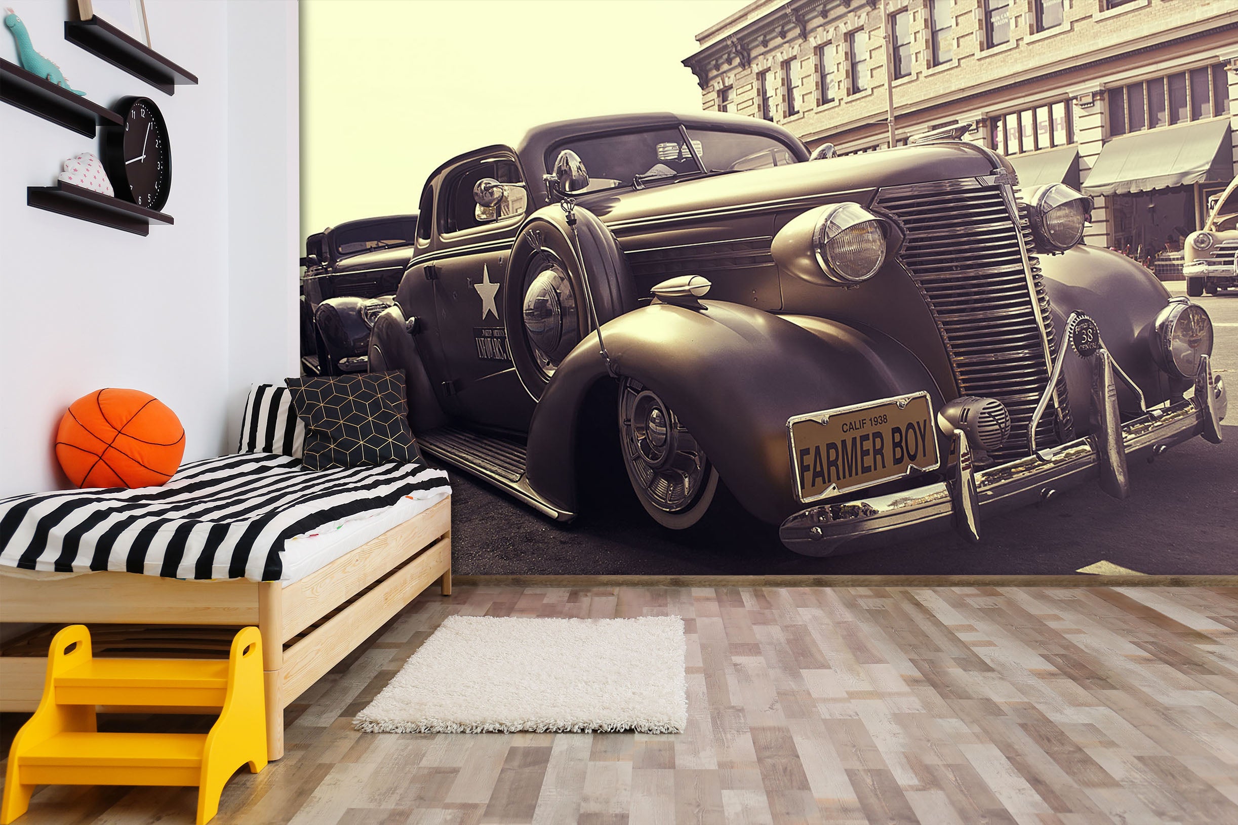 3D Vintage Car 139 Vehicle Wall Murals