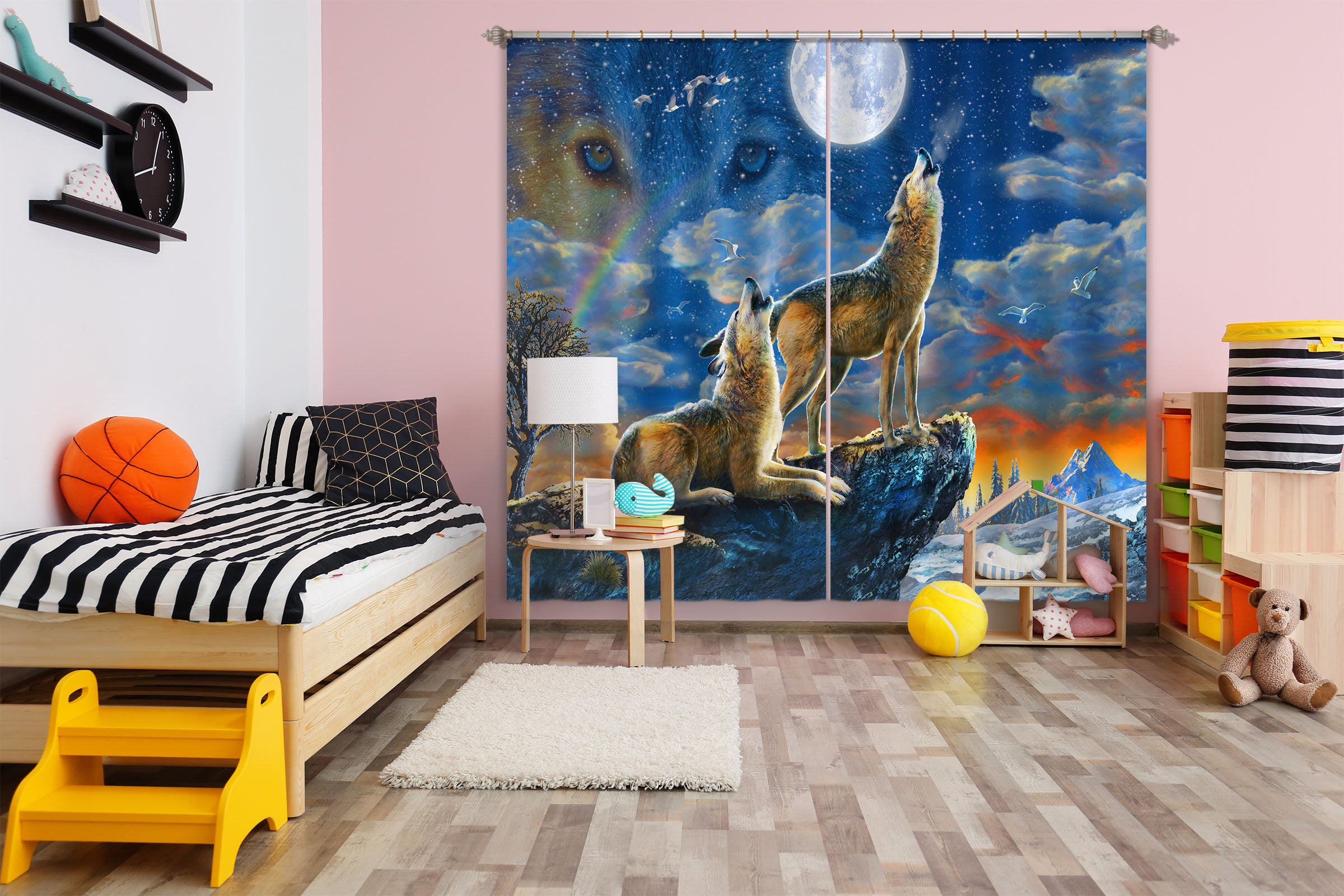 3D Wolverine 068 Adrian Chesterman Curtain Curtains Drapes