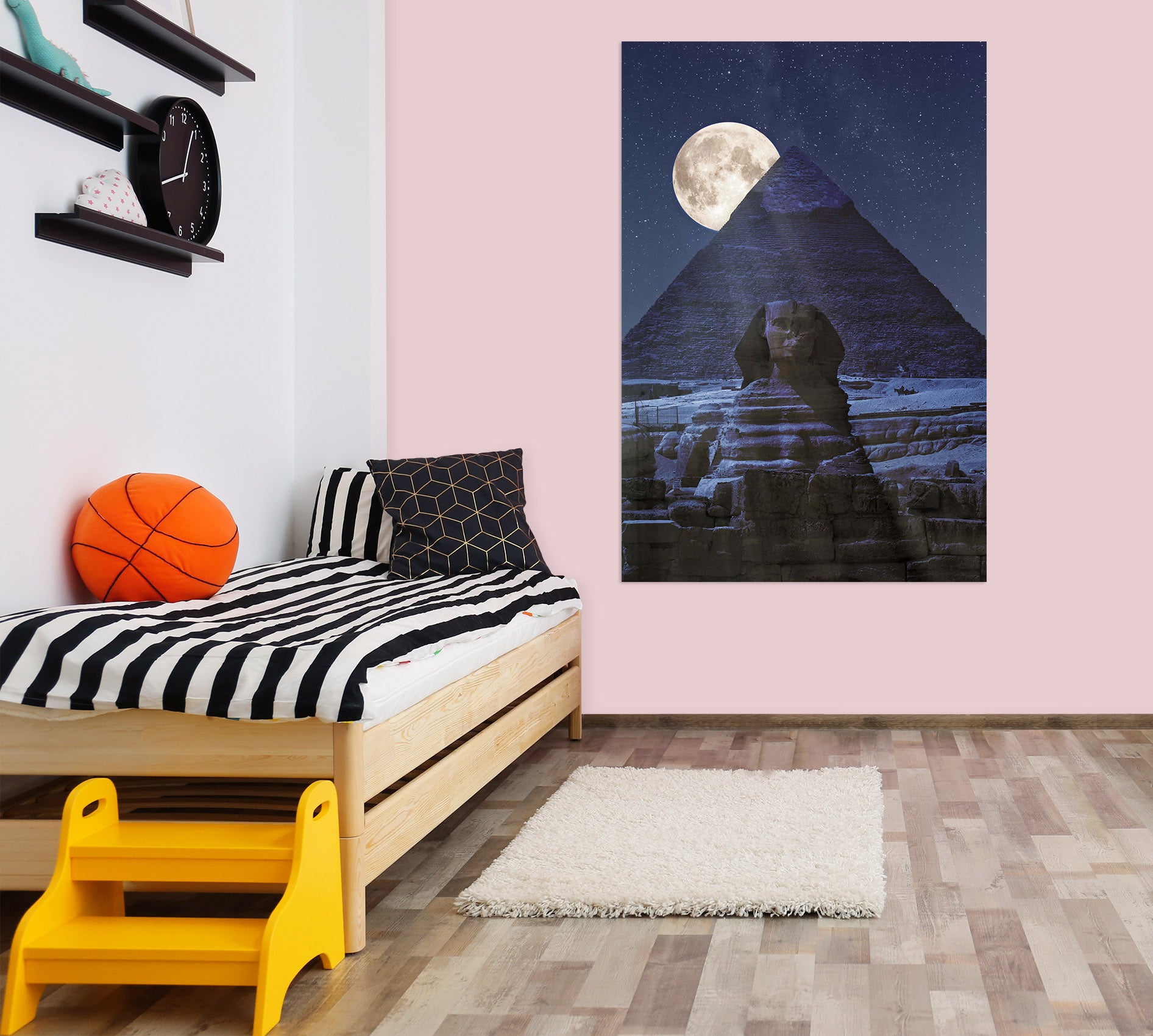 3D Valley Moon 235 Marco Carmassi Wall Sticker