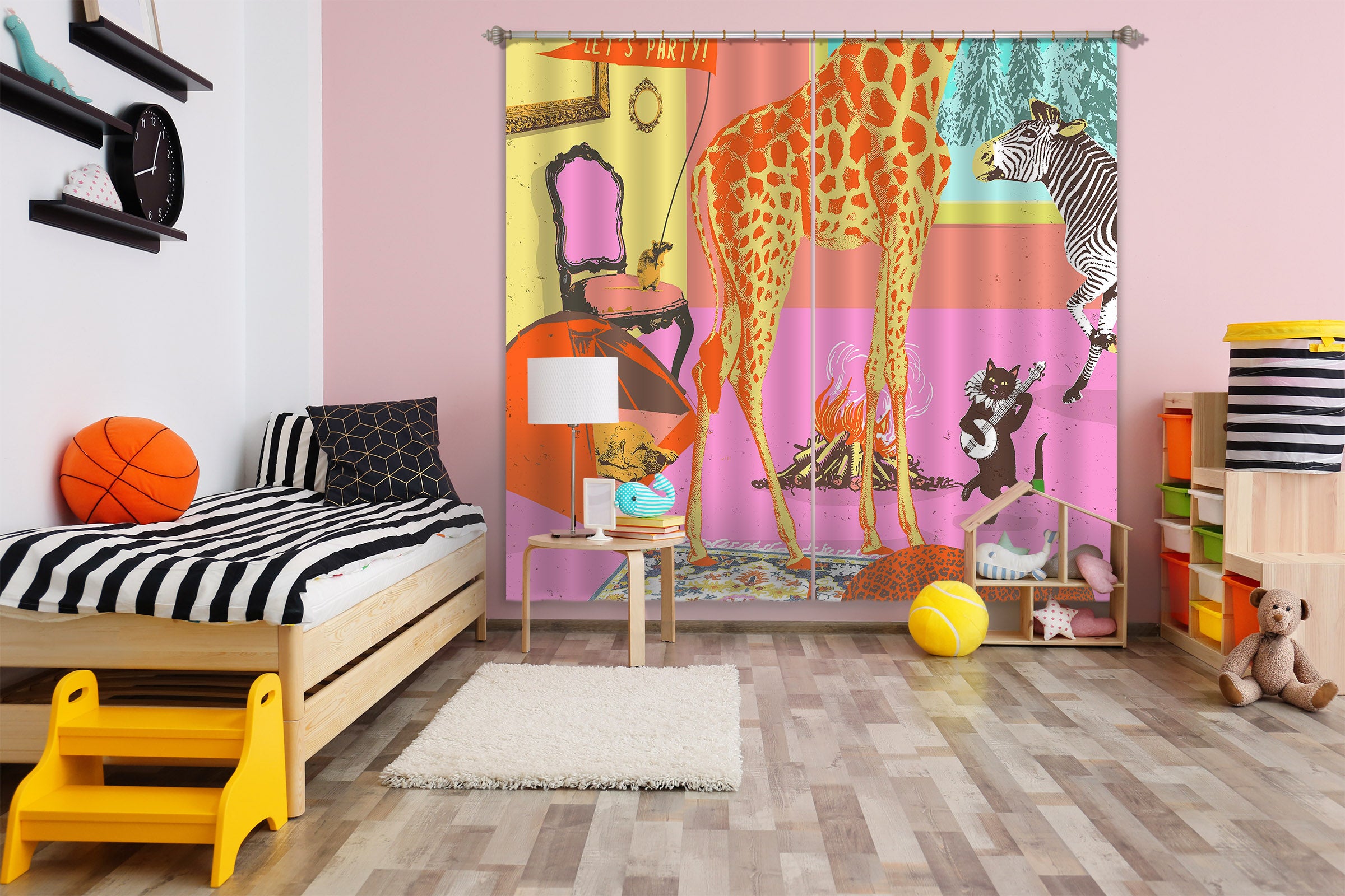 3D Party Time 048 Showdeer Curtain Curtains Drapes