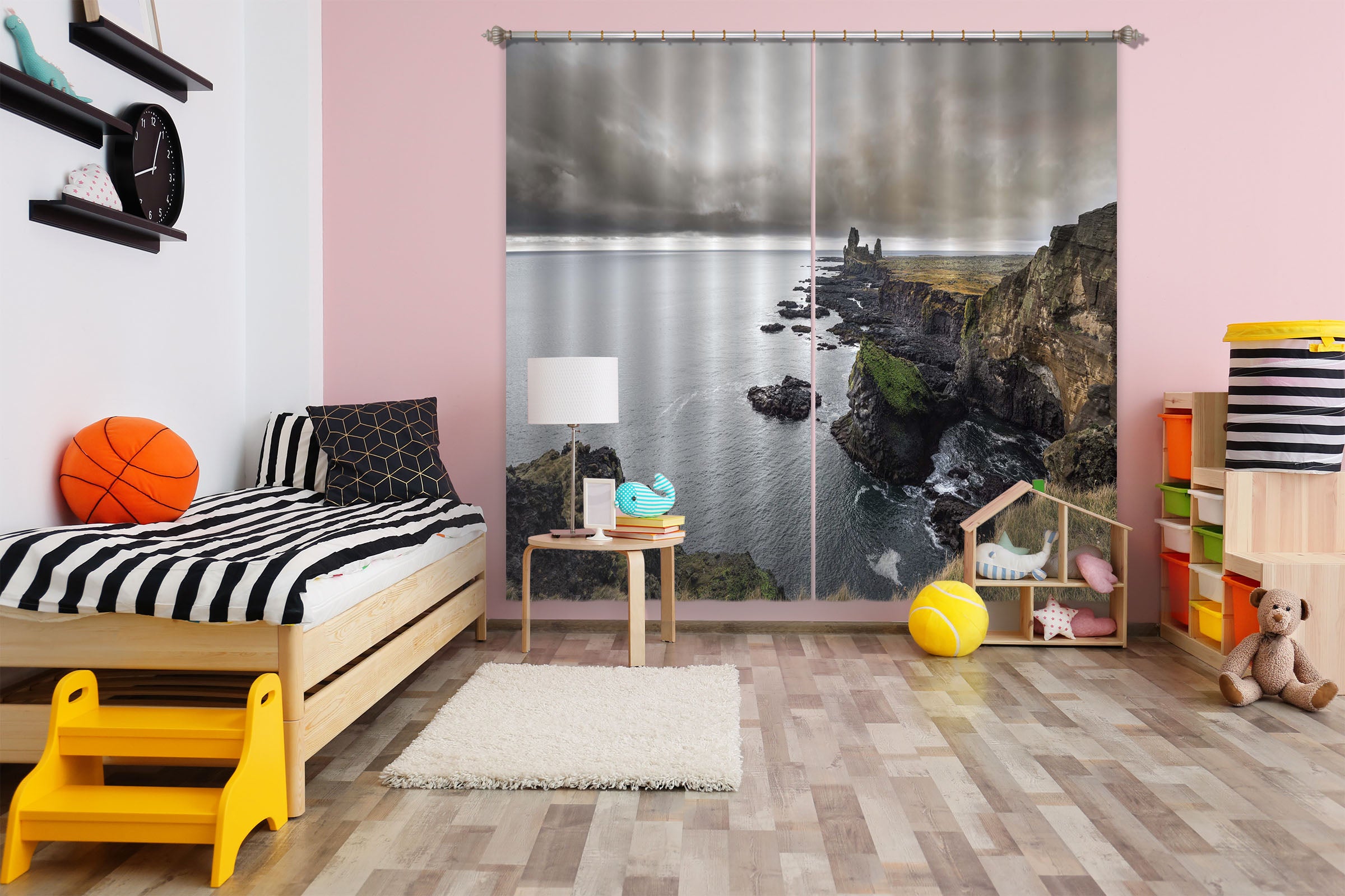 3D Storm Island 129 Marco Carmassi Curtain Curtains Drapes