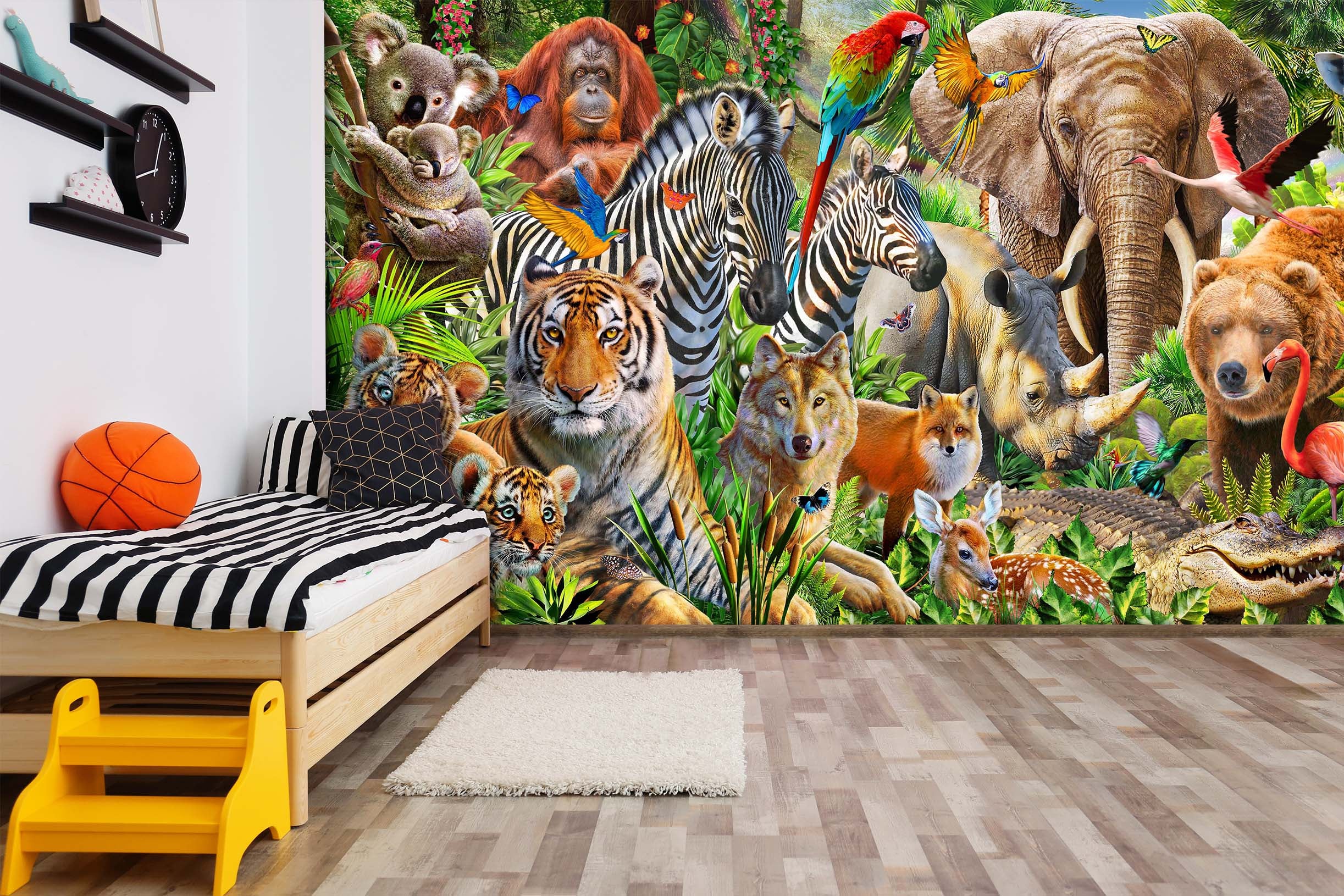 3D Animal World 1424 Adrian Chesterman Wall Mural Wall Murals