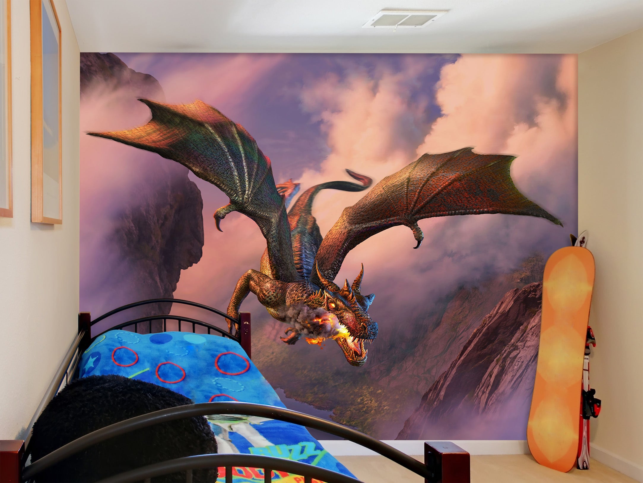 3D Fire Flight 106 Jerry LoFaro Wall Mural Wall Murals