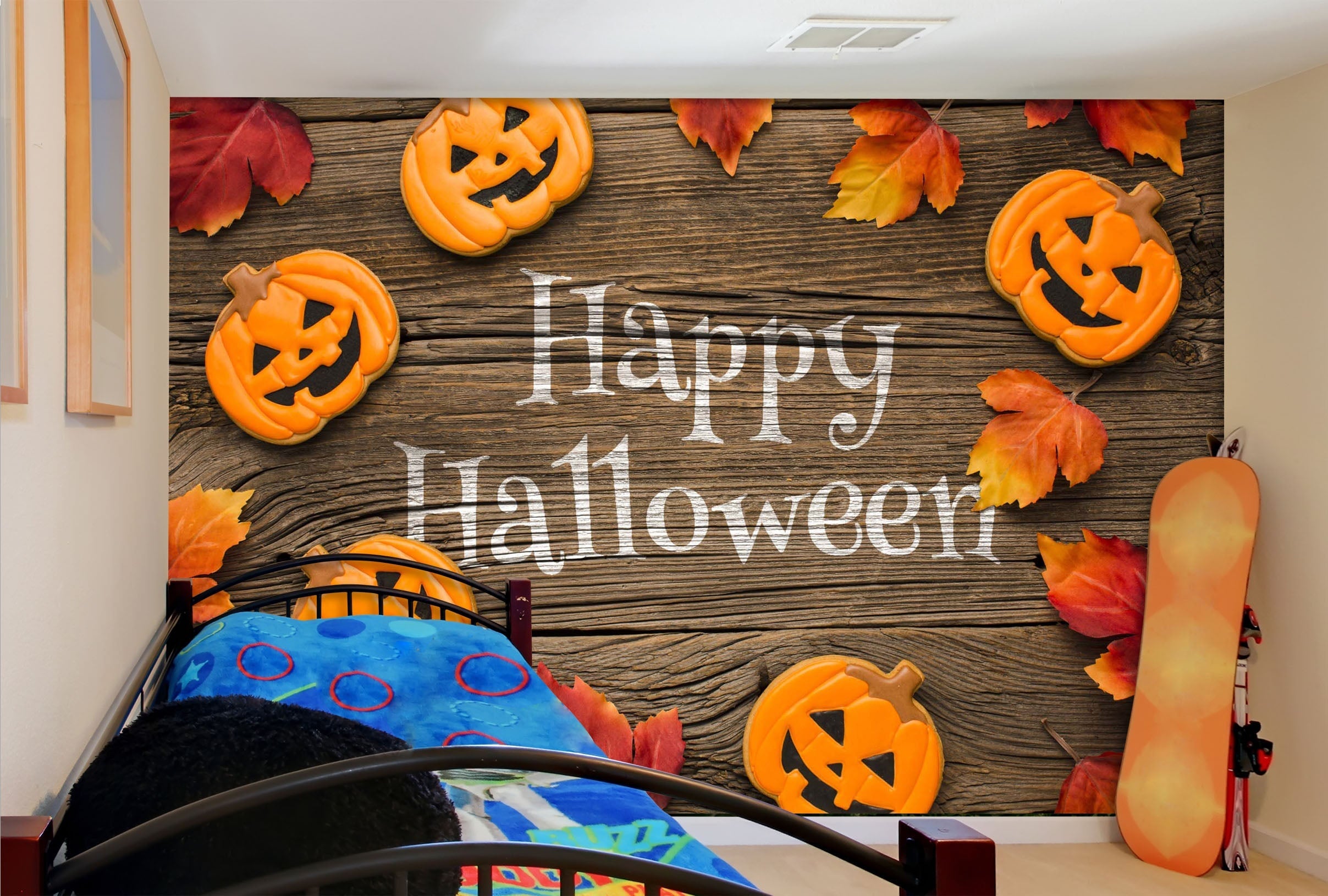 3D Pumpkin Doll 1012 Halloween Wall Murals Wallpaper AJ Wallpaper 2