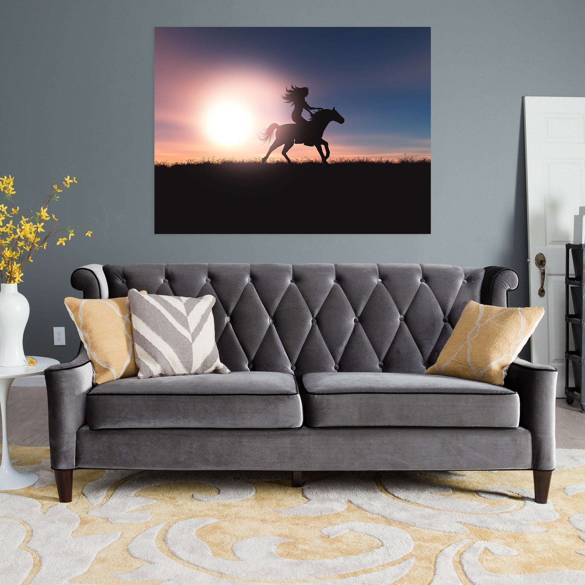 3D Sunset Horse 04 Animal Wall Stickers Wallpaper AJ Wallpaper 2