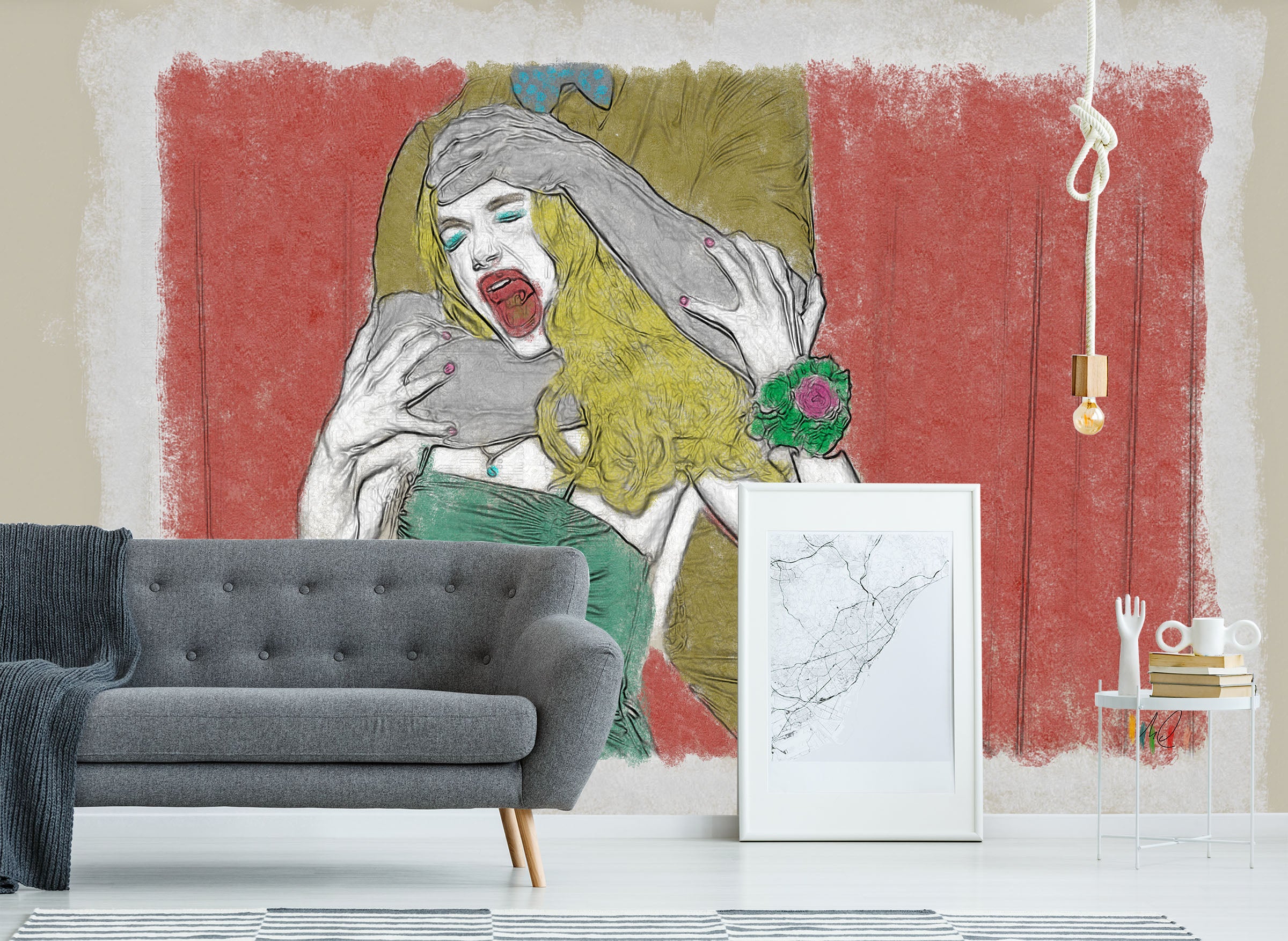 3D Cute Girl 1411 Marco Cavazzana Wall Mural Wall Murals