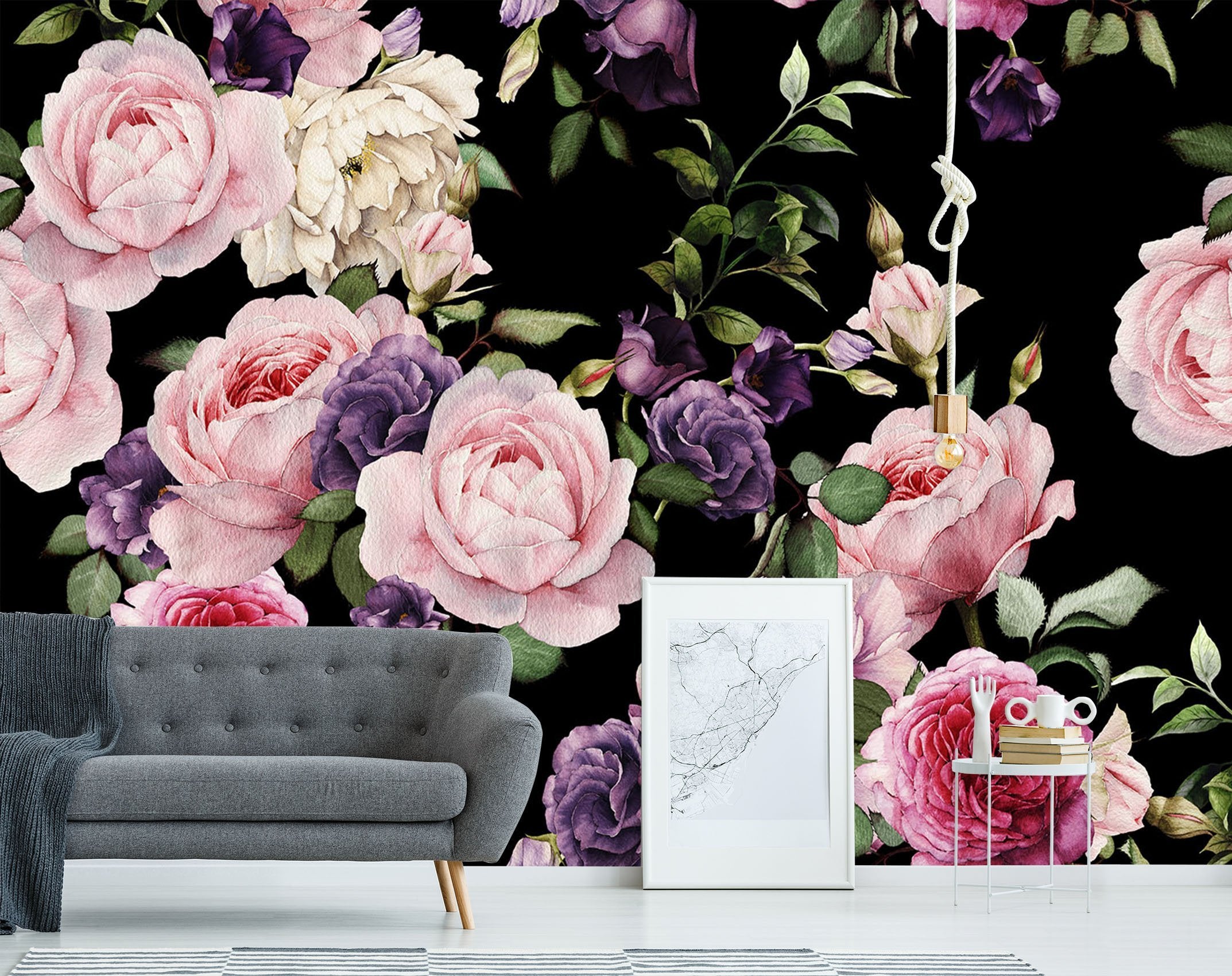 3D Hand Painted Flower 617 Wallpaper AJ Wallpaper 2