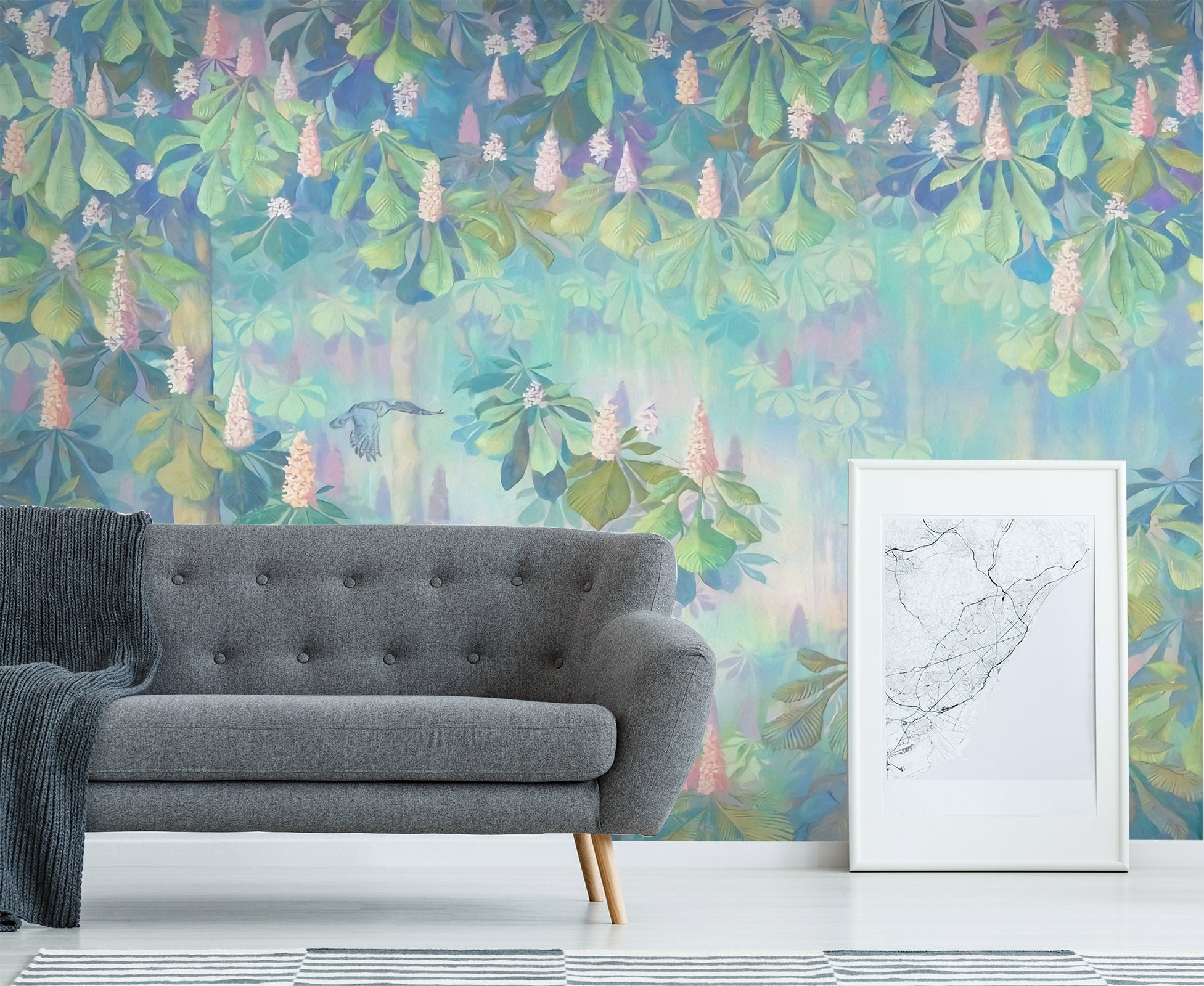 3D Garden Violet 045 Wall Murals Wallpaper AJ Wallpaper 2