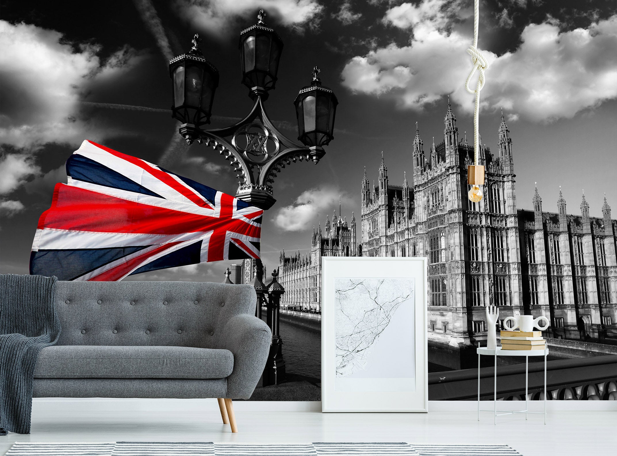 3D National Flag Building 57176 Wall Murals