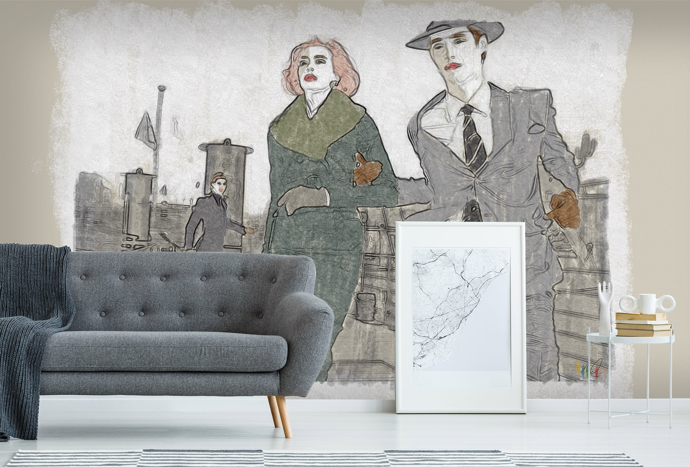 3D Dating Couple 1409 Marco Cavazzana Wall Mural Wall Murals