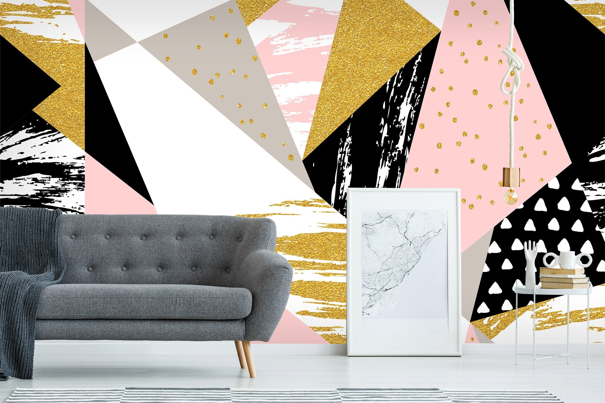 3D Triangular Powder Block 16 Wallpaper AJ Wallpaper