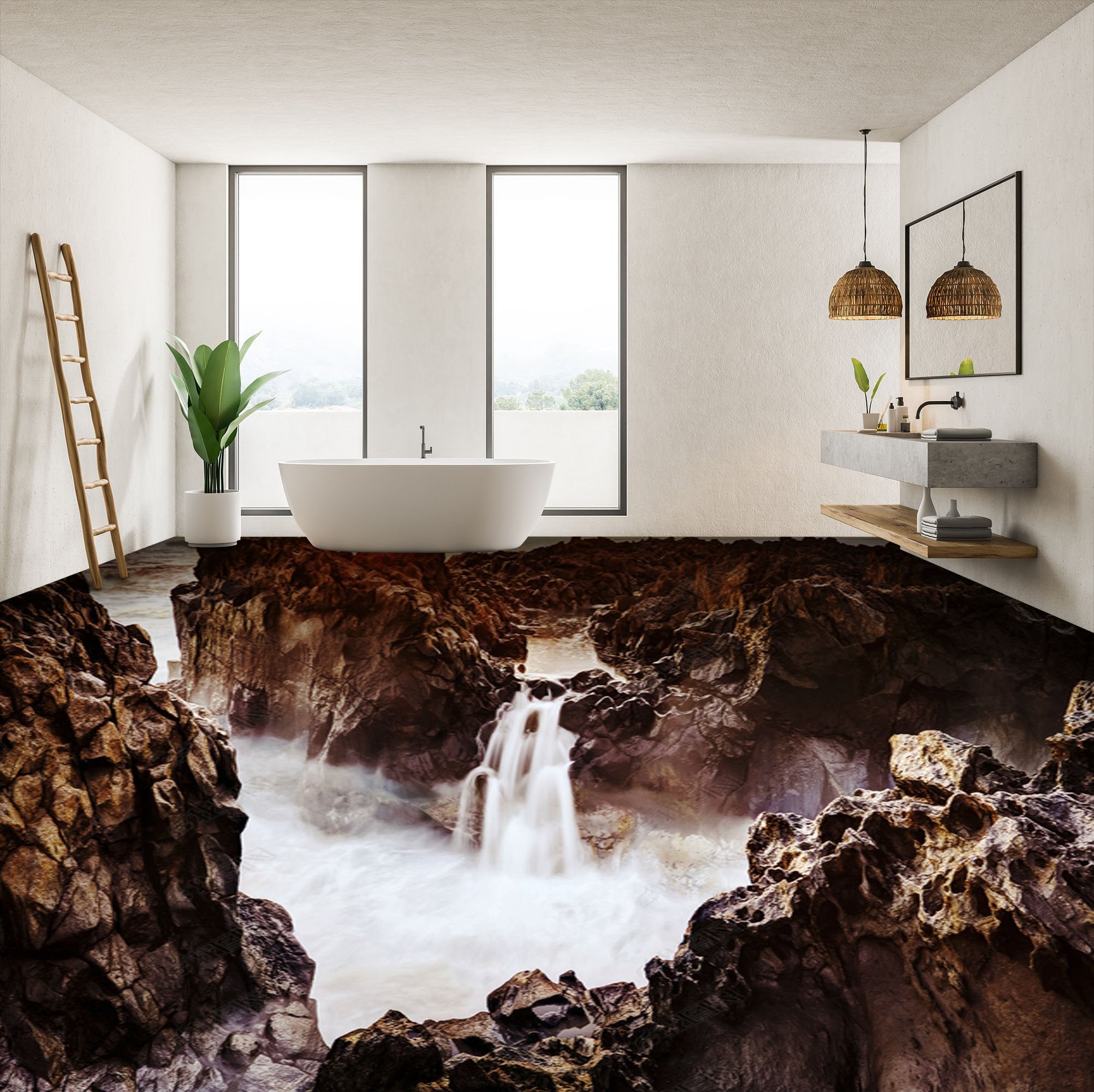 3D Fairyland Floor Mural Wallpaper AJ Wallpaper 2