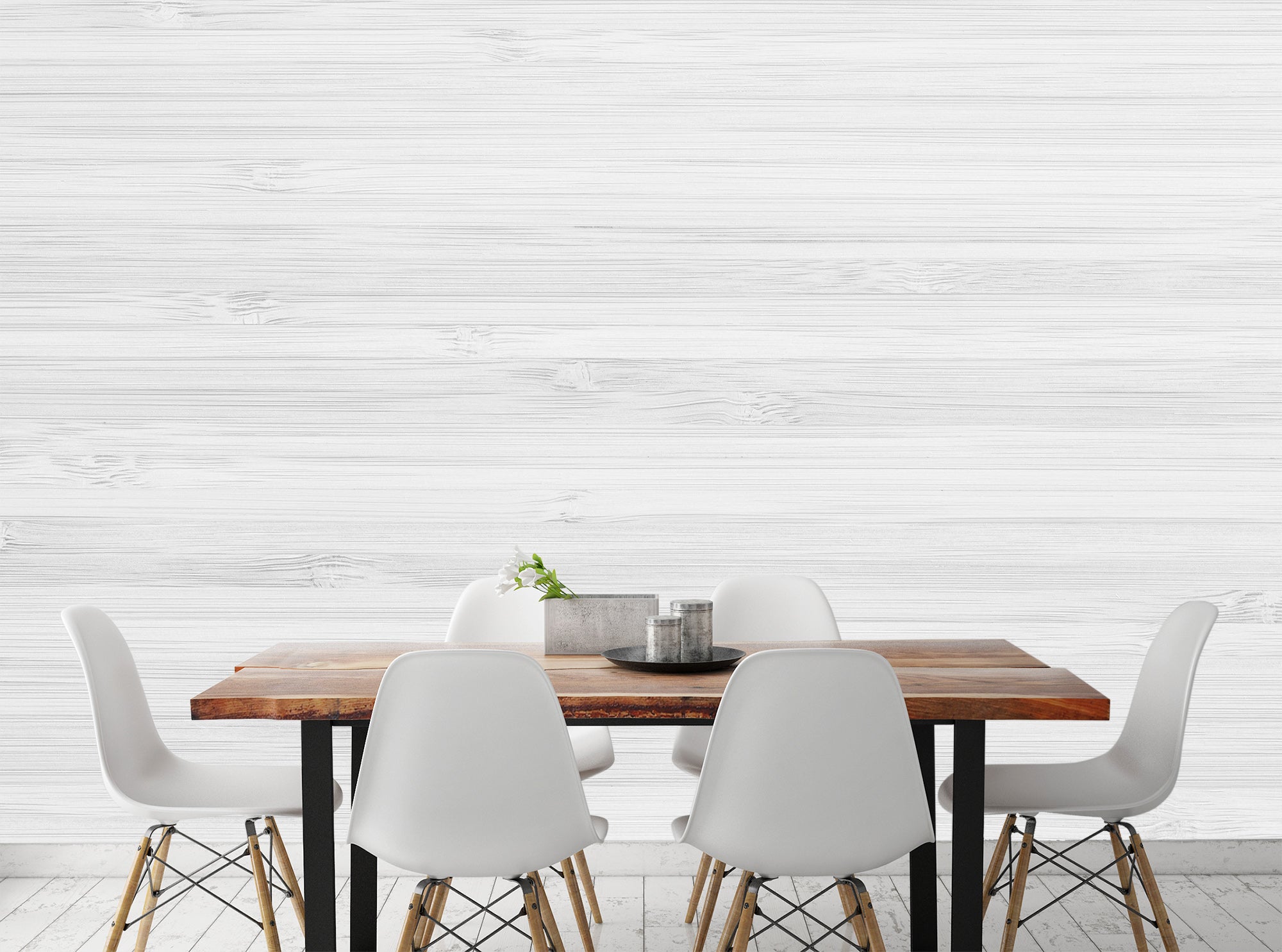 3D White Wooden Board 66 Wall Murals