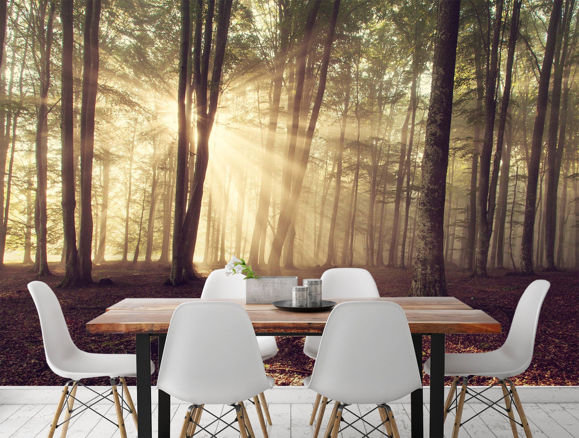 3D Dusk Forest 81 Wall Murals