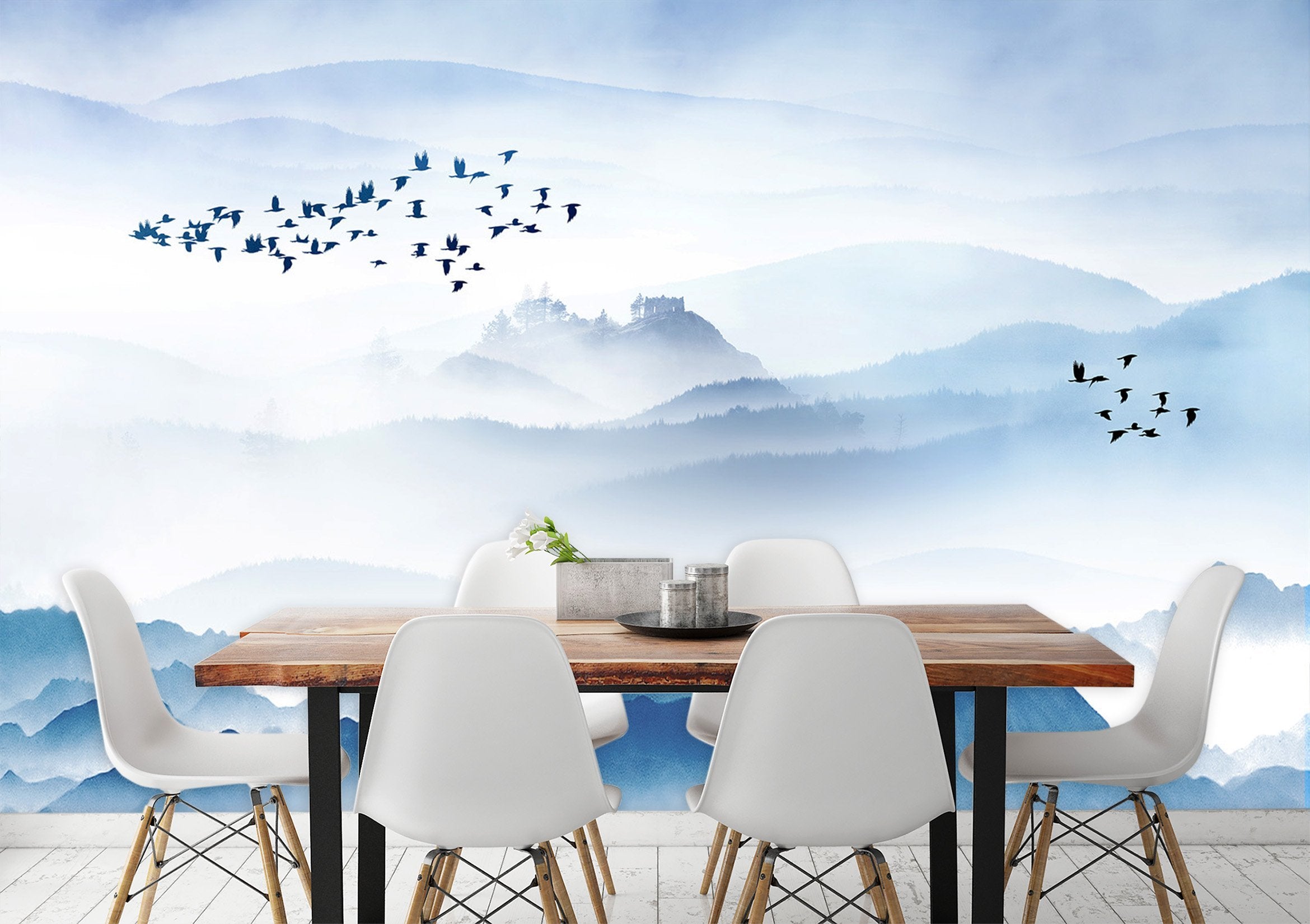 3D Hazy Mountains 538 Wallpaper AJ Wallpaper 2