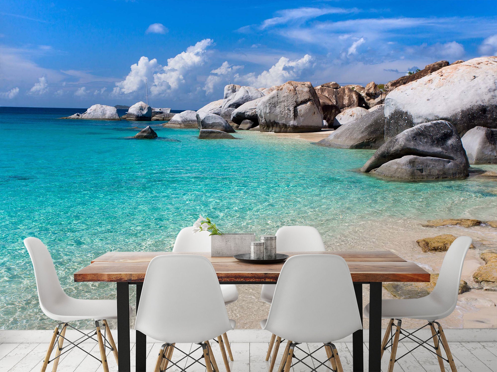 3D Seaside Beach 136 Wall Murals