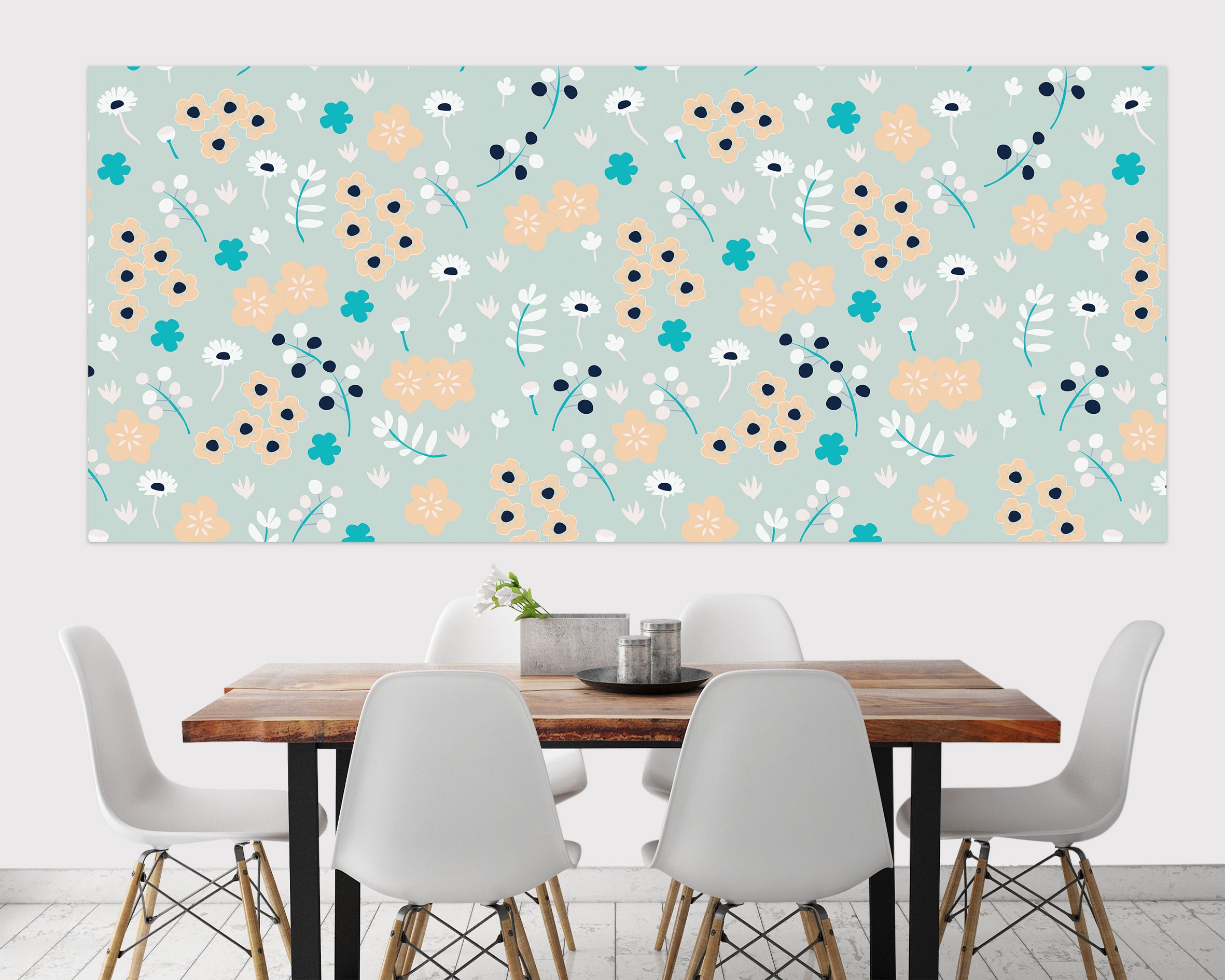 3D Flower Pattern 006 Jillian Helvey Wall Sticker