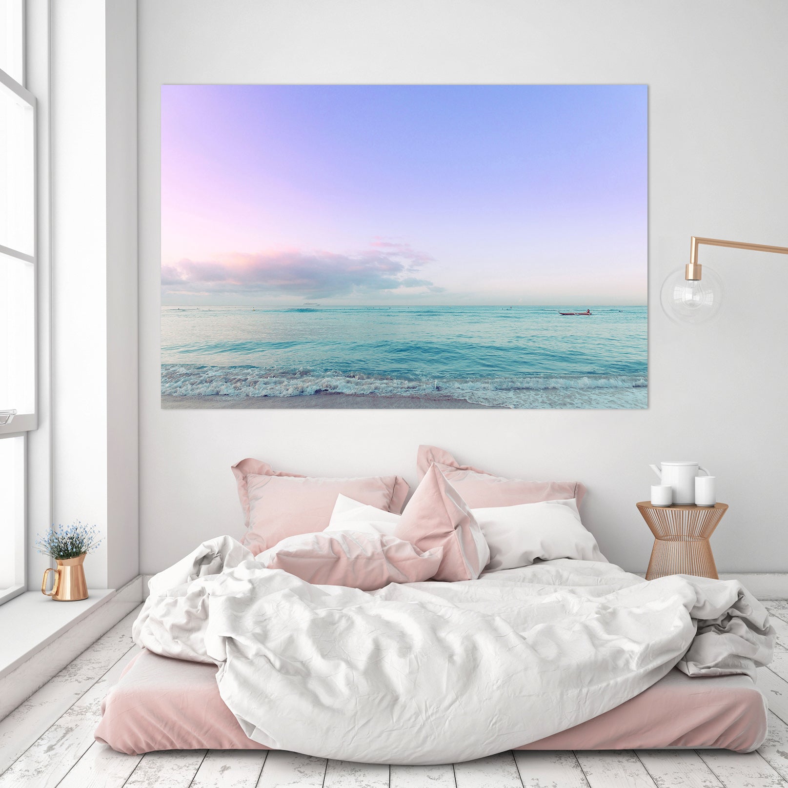 3D Purple Sky 018 Noirblanc777 Wall Sticker