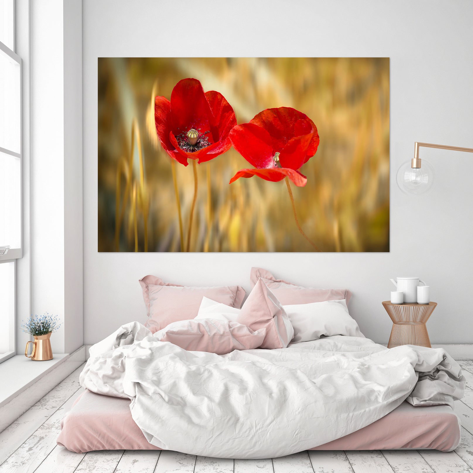 3D Red Flowers 220 Marco Carmassi Wall Sticker