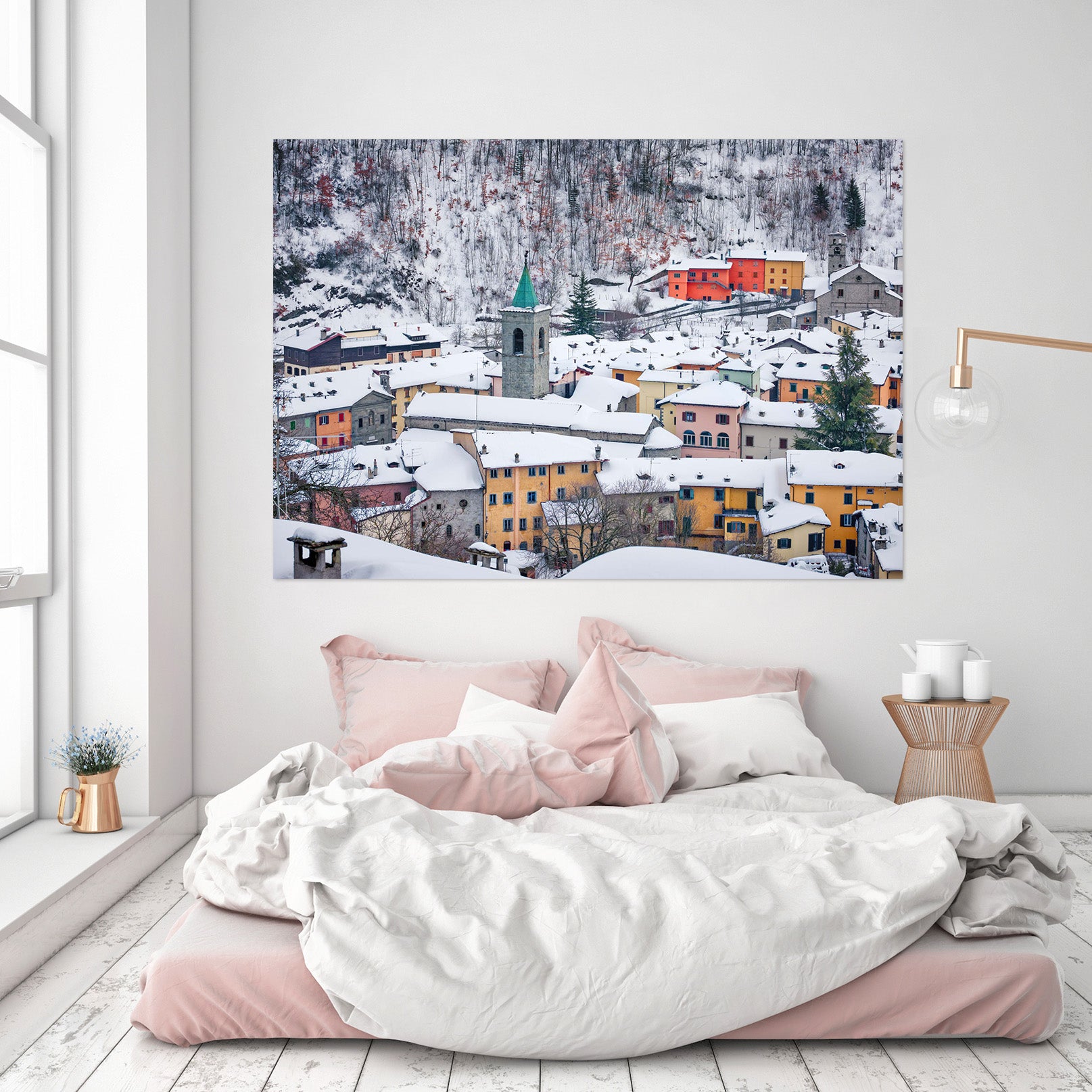 3D Heavy Snow Village 164 Marco Carmassi Wall Sticker