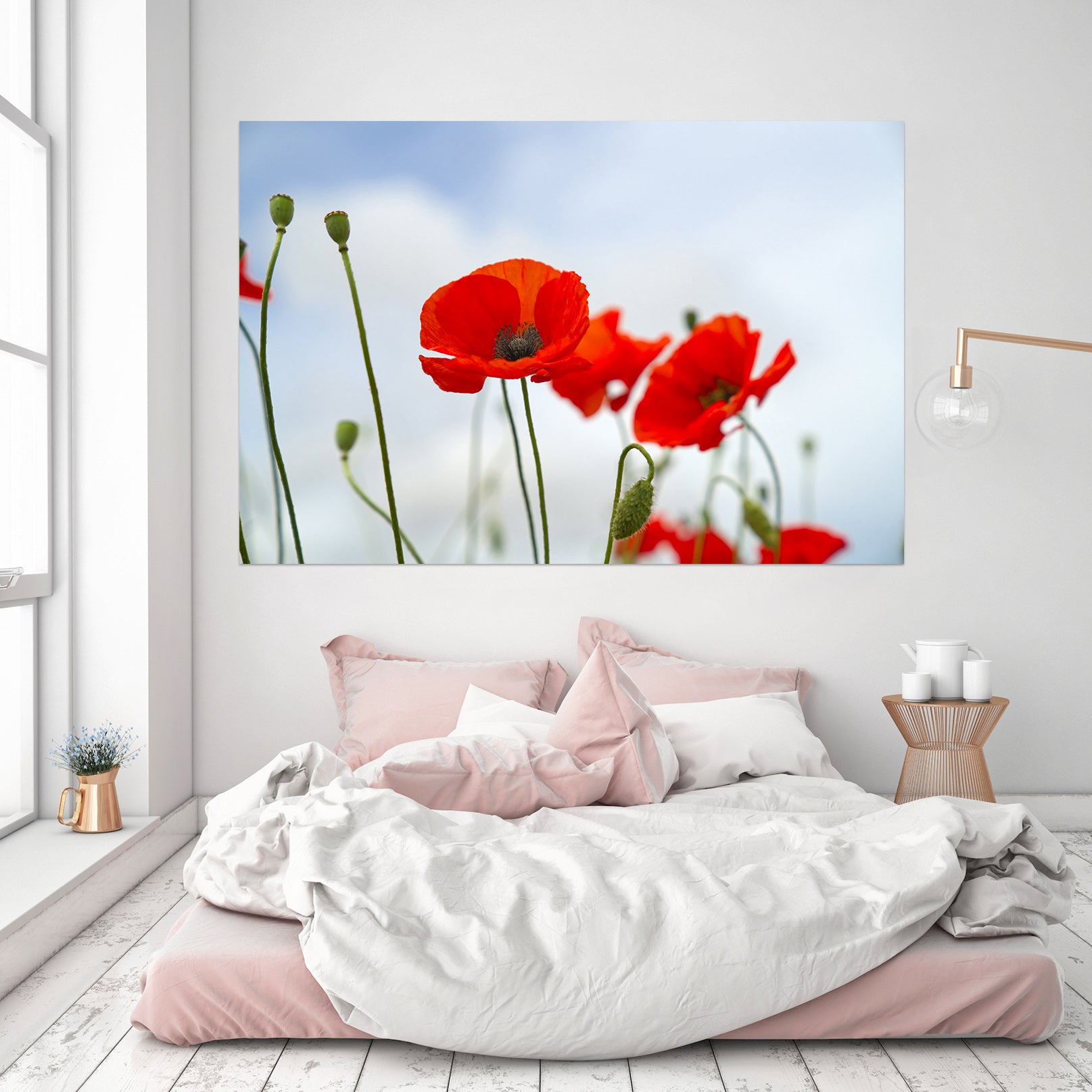 3D Red Flowers 132 Marco Carmassi Wall Sticker