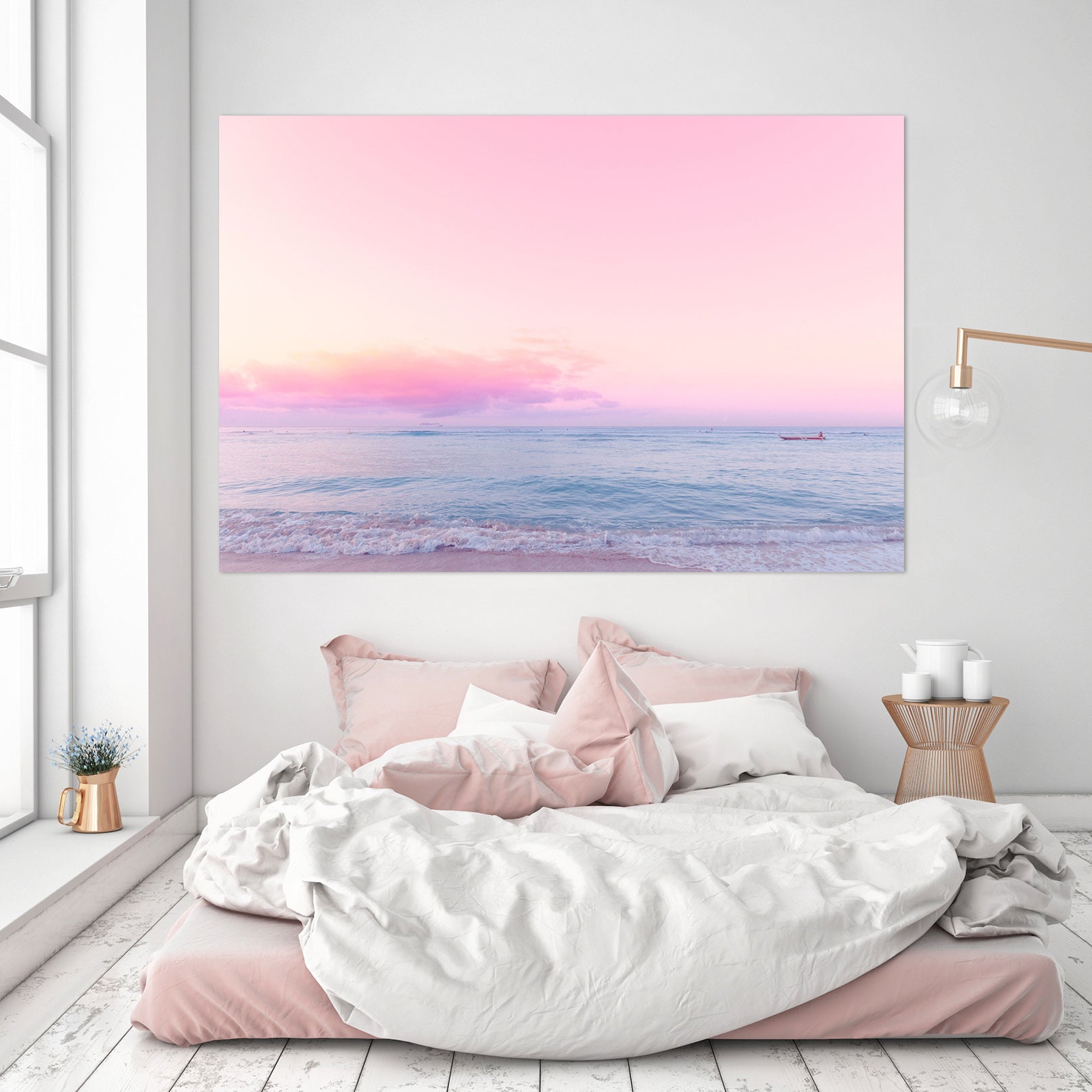 3D Pink Sky 023 Noirblanc777 Wall Sticker