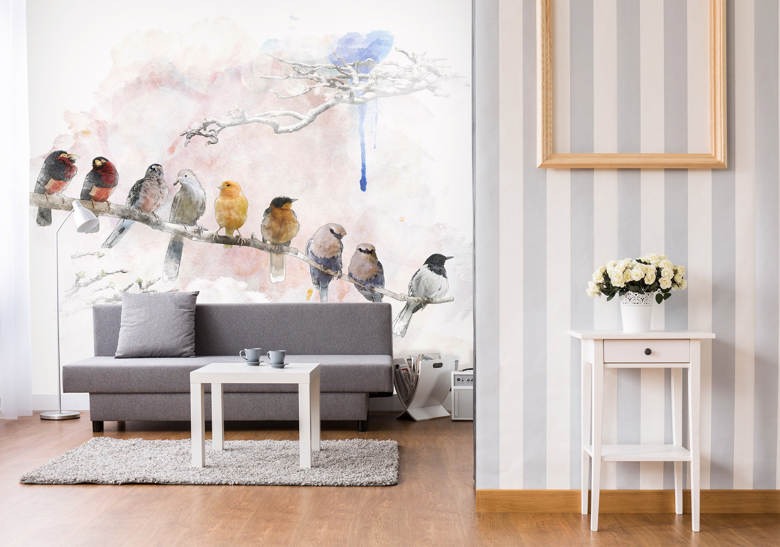 3D Sparrow On Branch 57194 Wall Murals