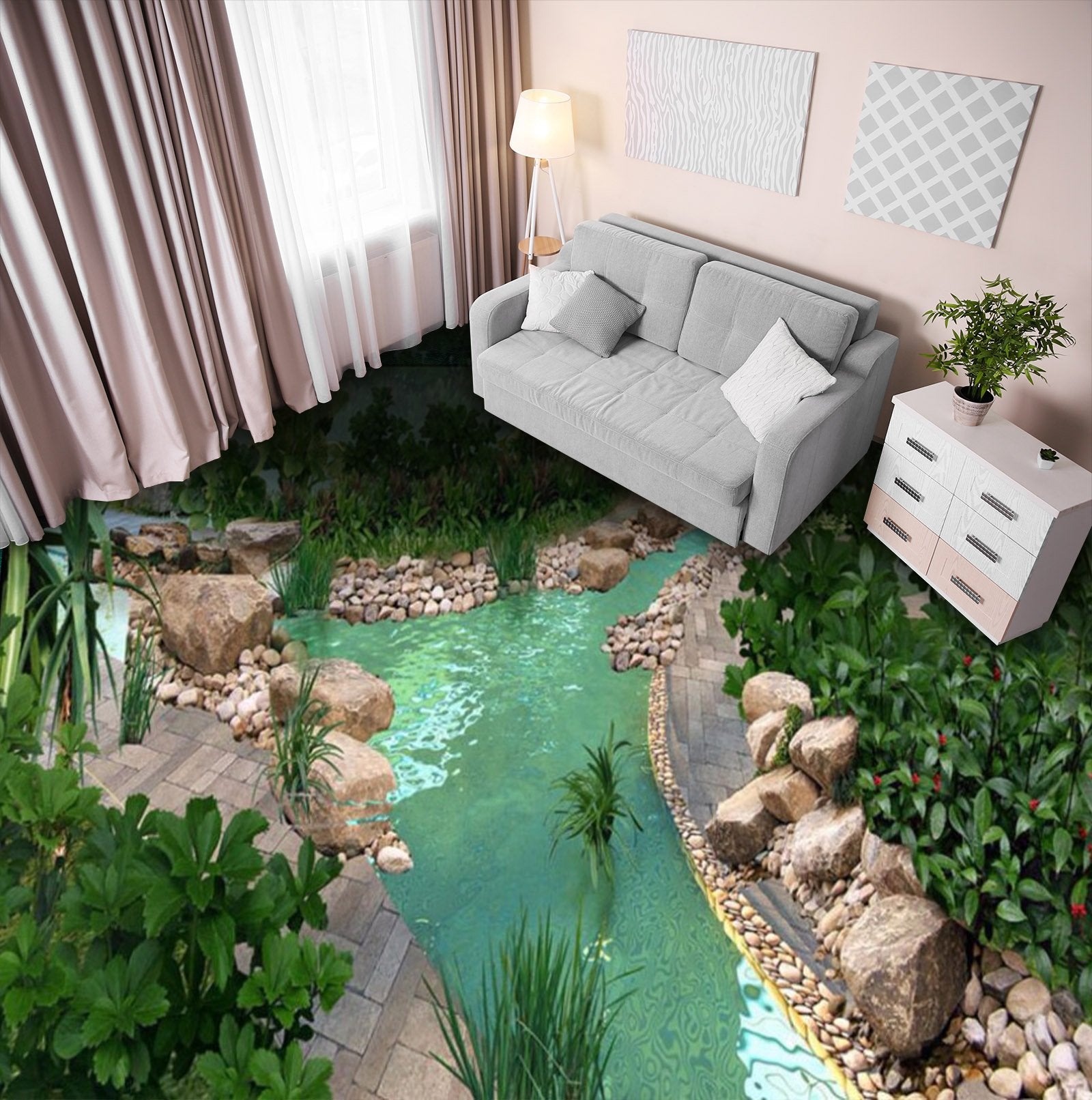 3D Ashore 189 Floor Mural Wallpaper AJ Wallpaper 2