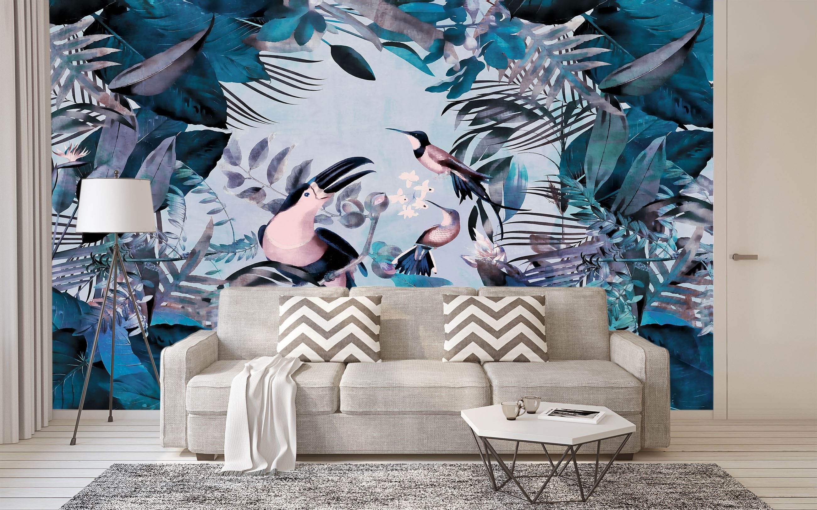 3D Bird Feeding 1404 Andrea haase Wall Mural Wall Murals Wallpaper AJ Wallpaper 2