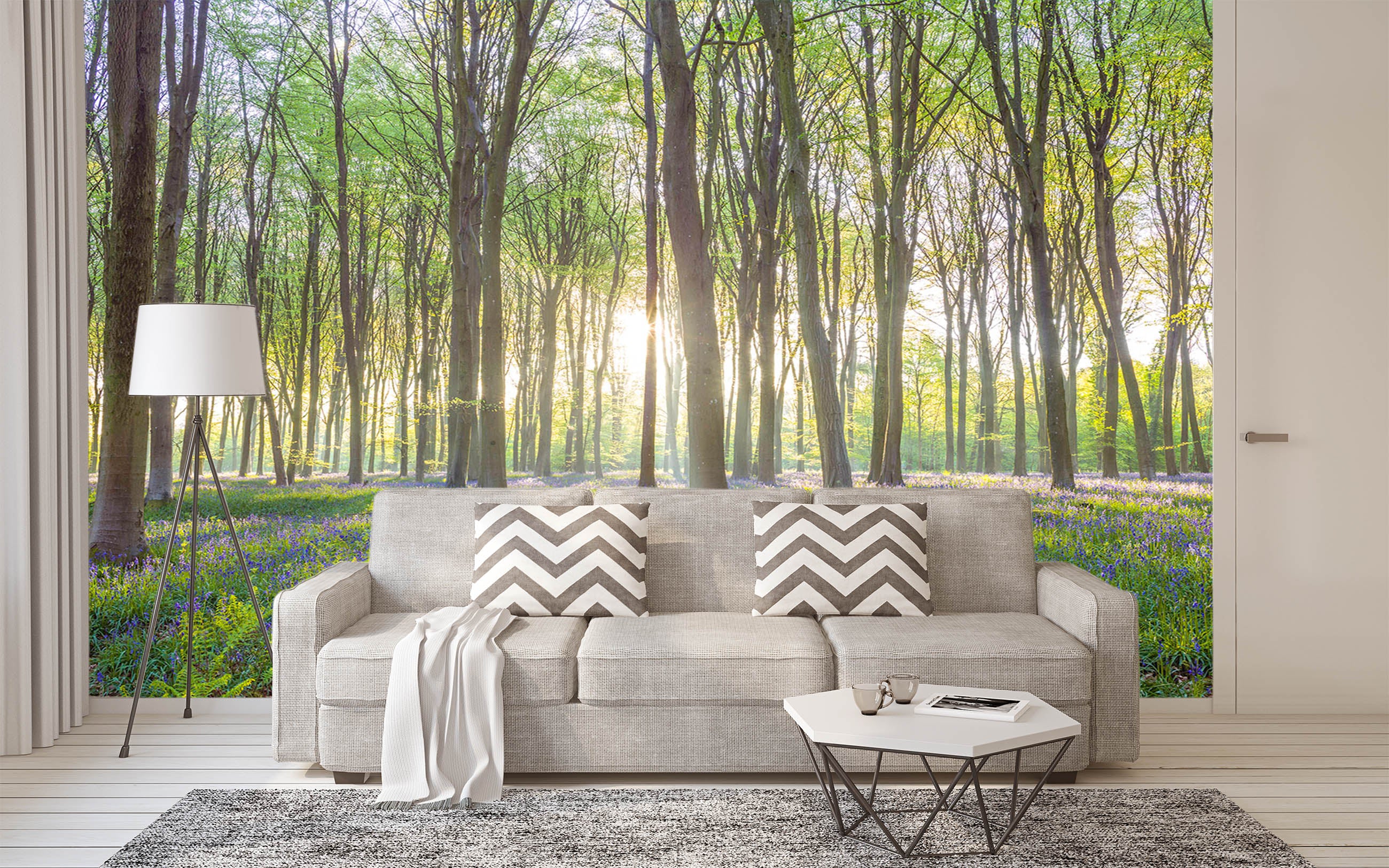3D Forest Sunshine 1419 Assaf Frank Wall Mural Wall Murals