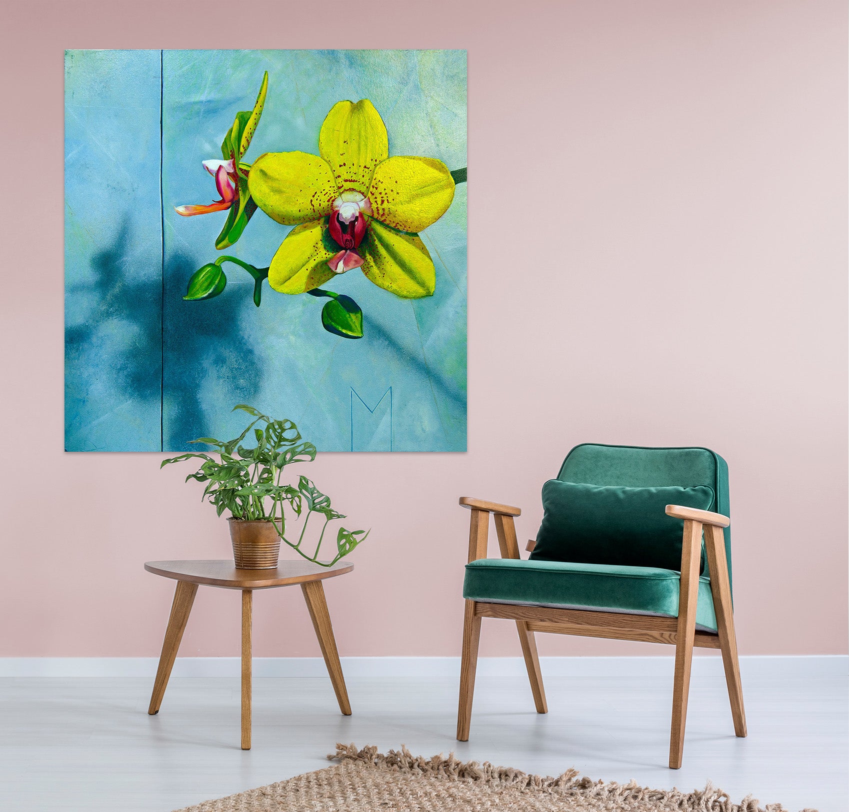 3D Yellow Flower 110121 Matthew Holden Bates Wall Sticker