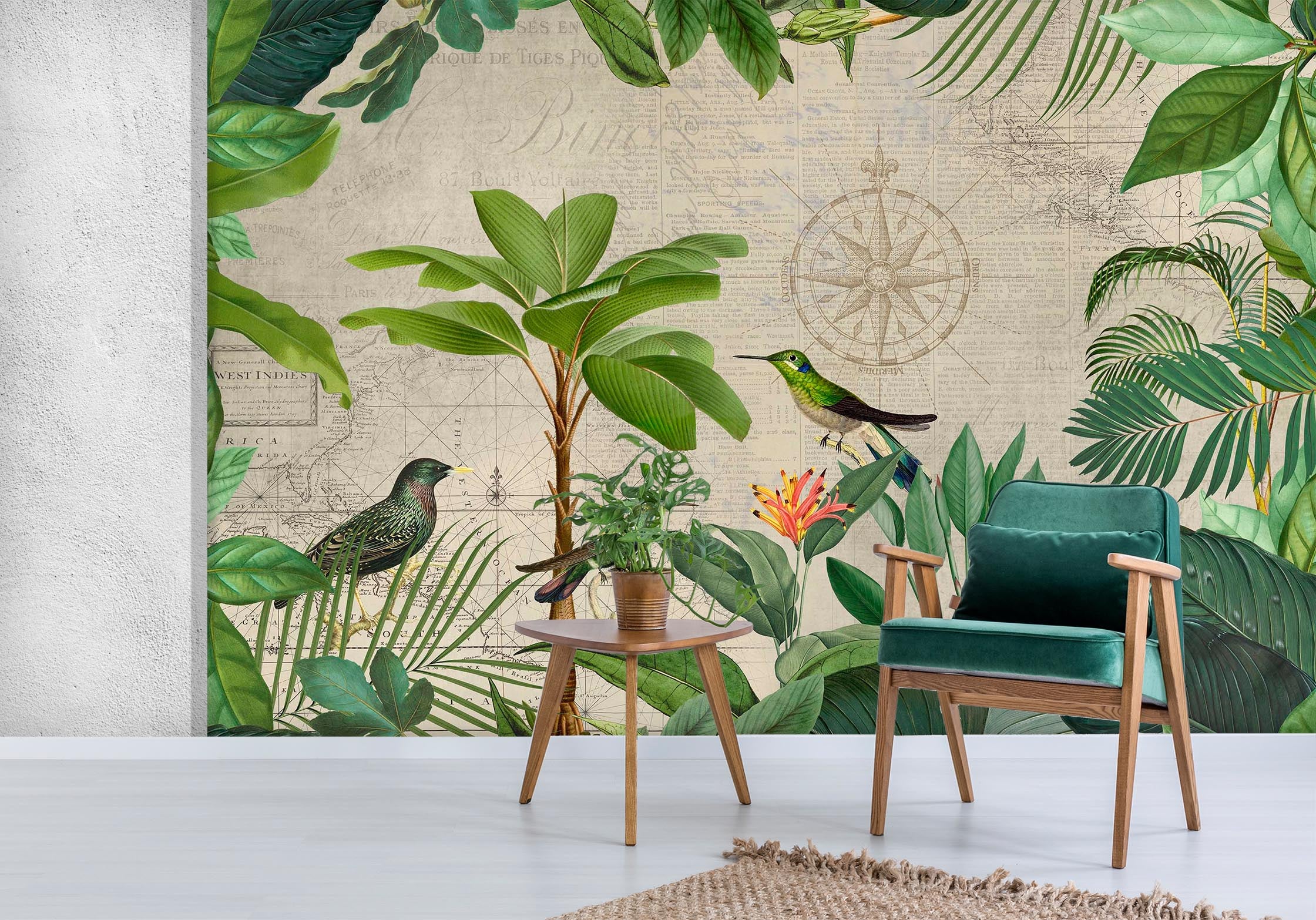 3D Forest Bird 1017 Andrea haase Wall Mural Wall Murals
