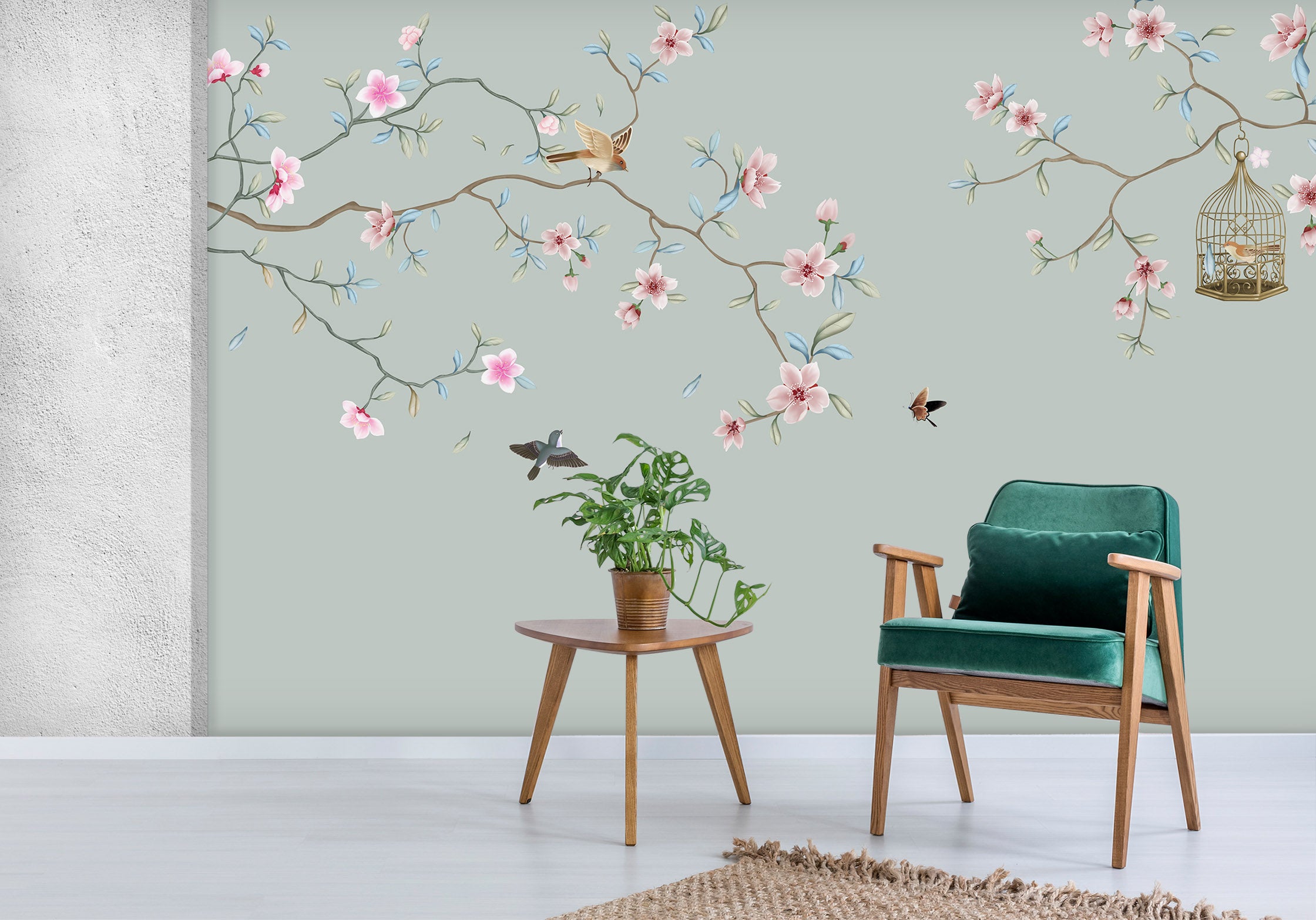 3D Pink Peach 1455 Wall Murals
