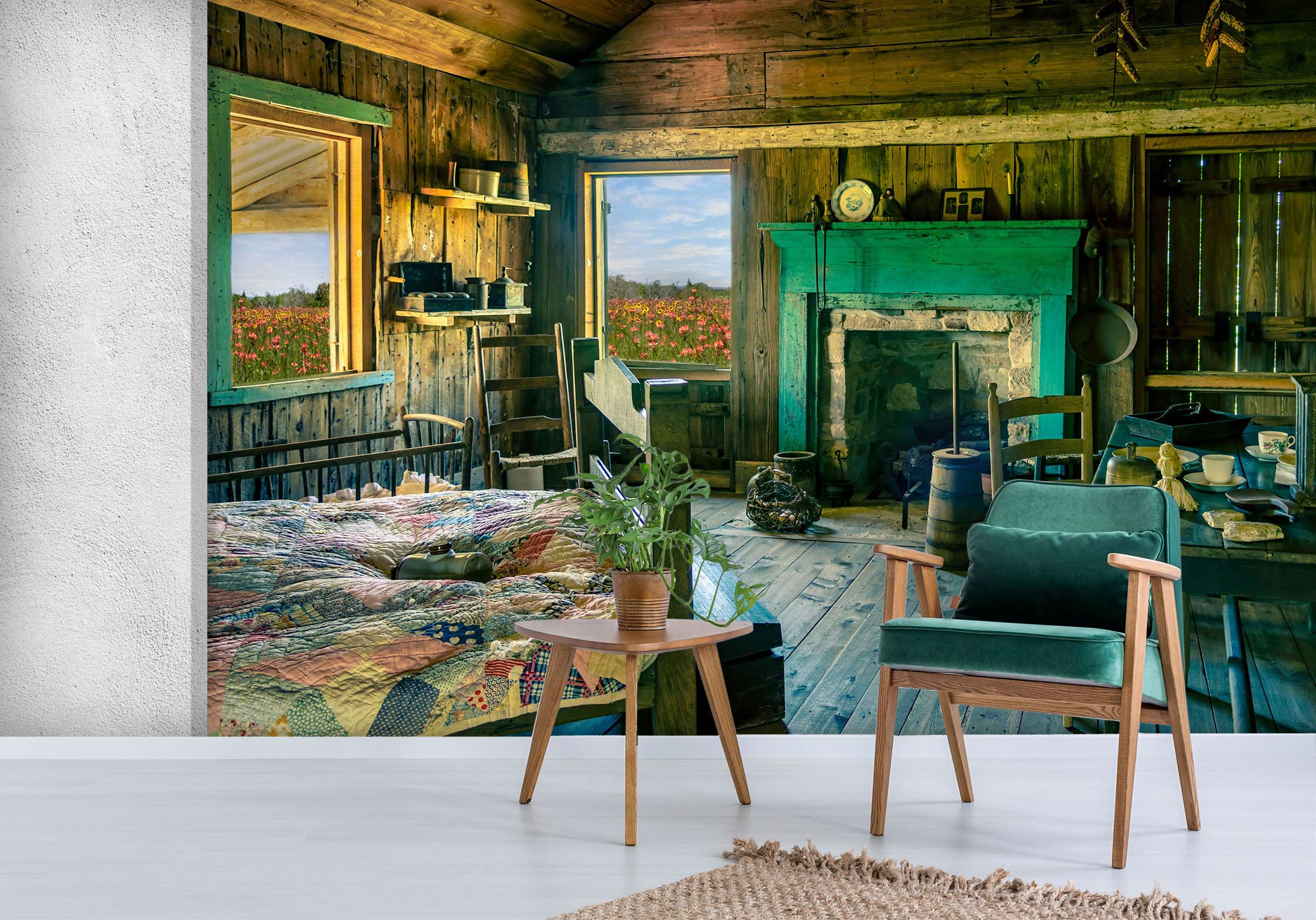 3D Outdoor Cabin 5234 Beth Sheridan Wall Mural Wall Murals