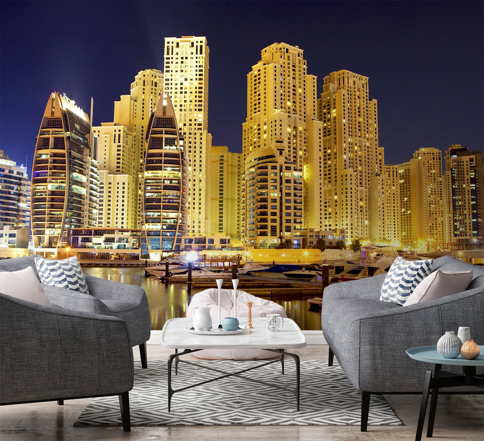 3D Night City 1442 Wall Murals