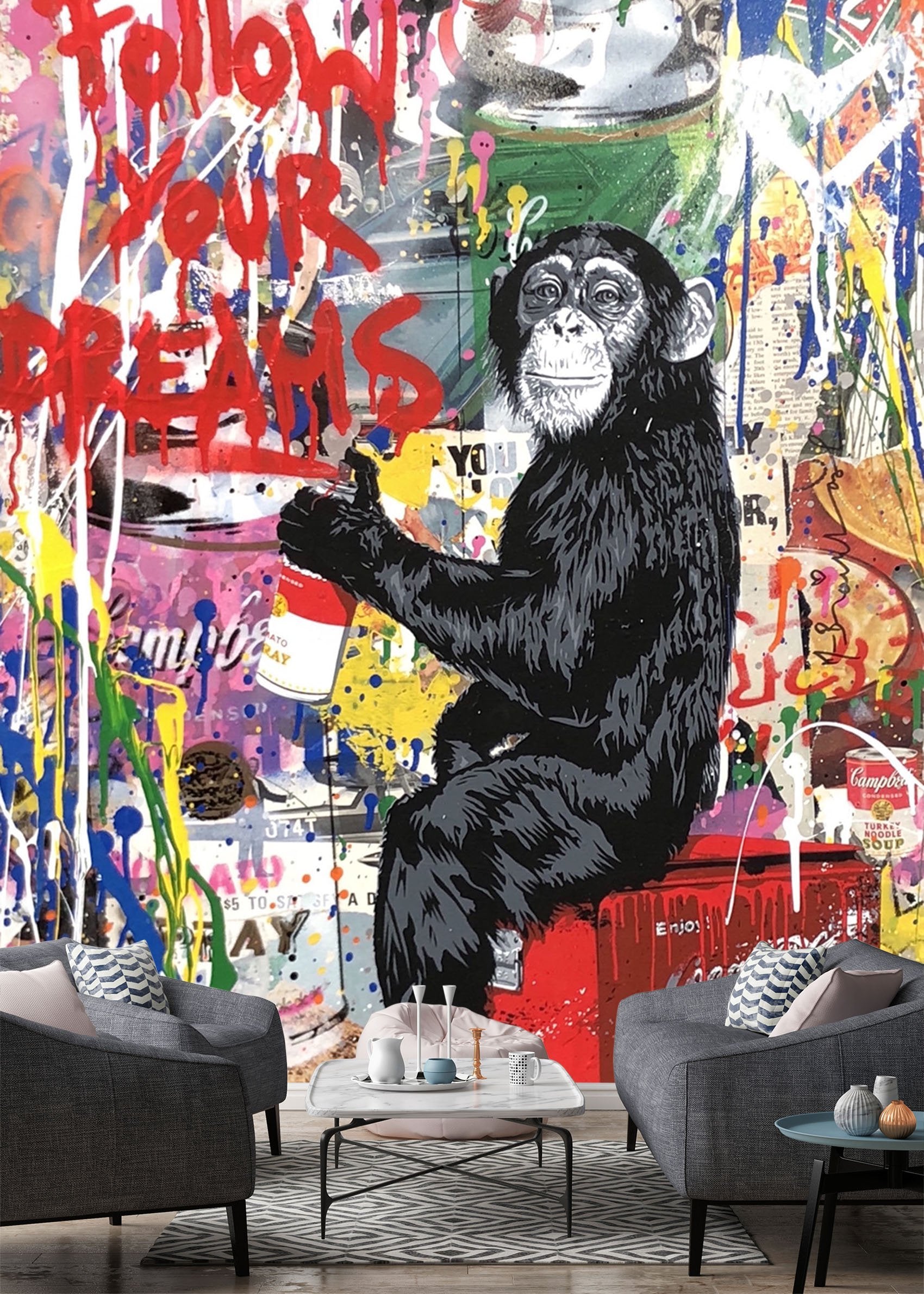 3D Orangutan Graffiti 24 Wallpaper AJ Wallpaper 2