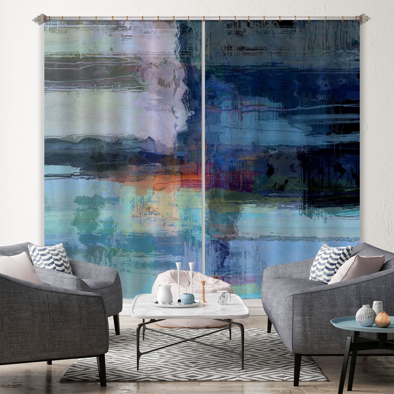 3D Horizon Sunset 042 Michael Tienhaara Curtain Curtains Drapes