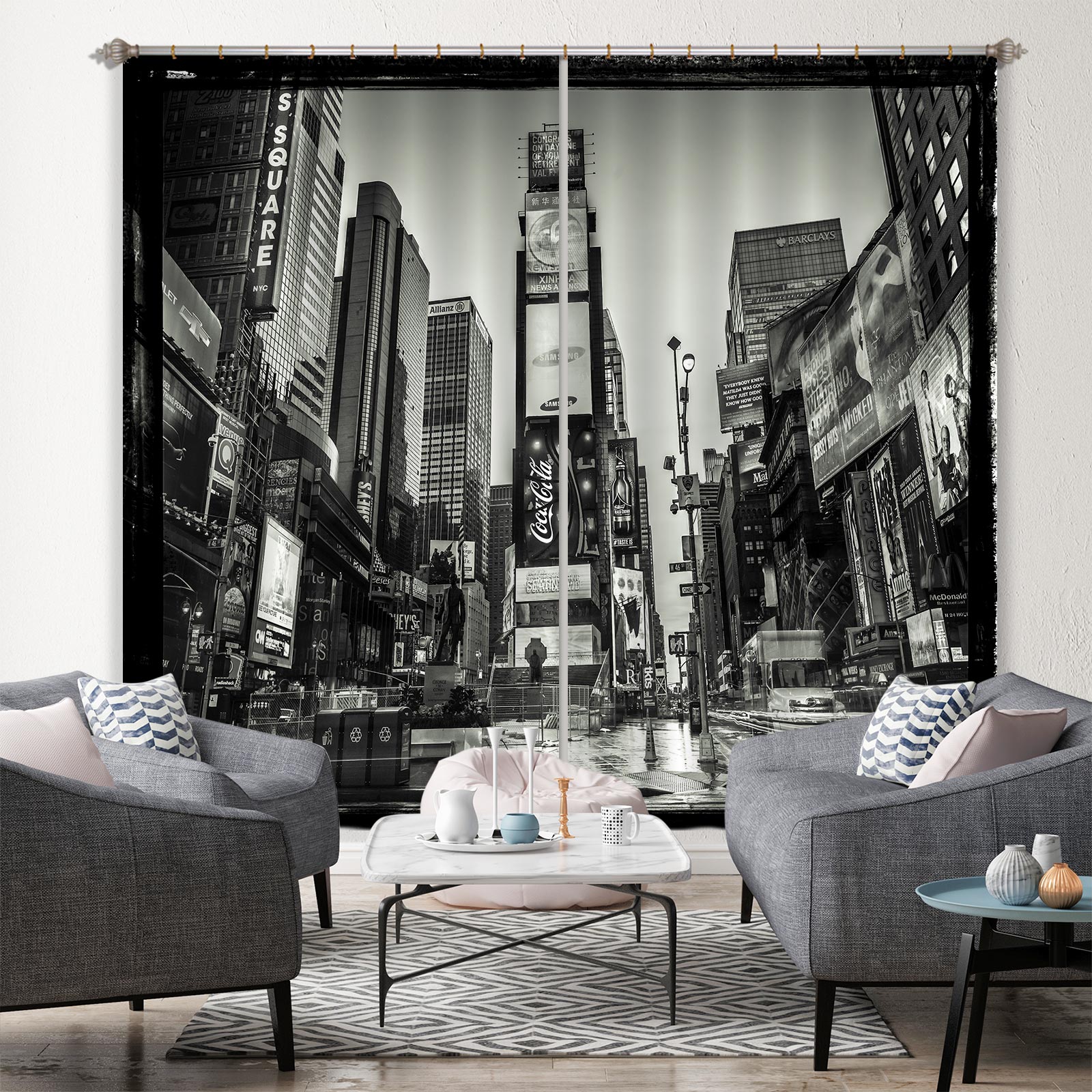 3D New York Road 012 Assaf Frank Curtain Curtains Drapes