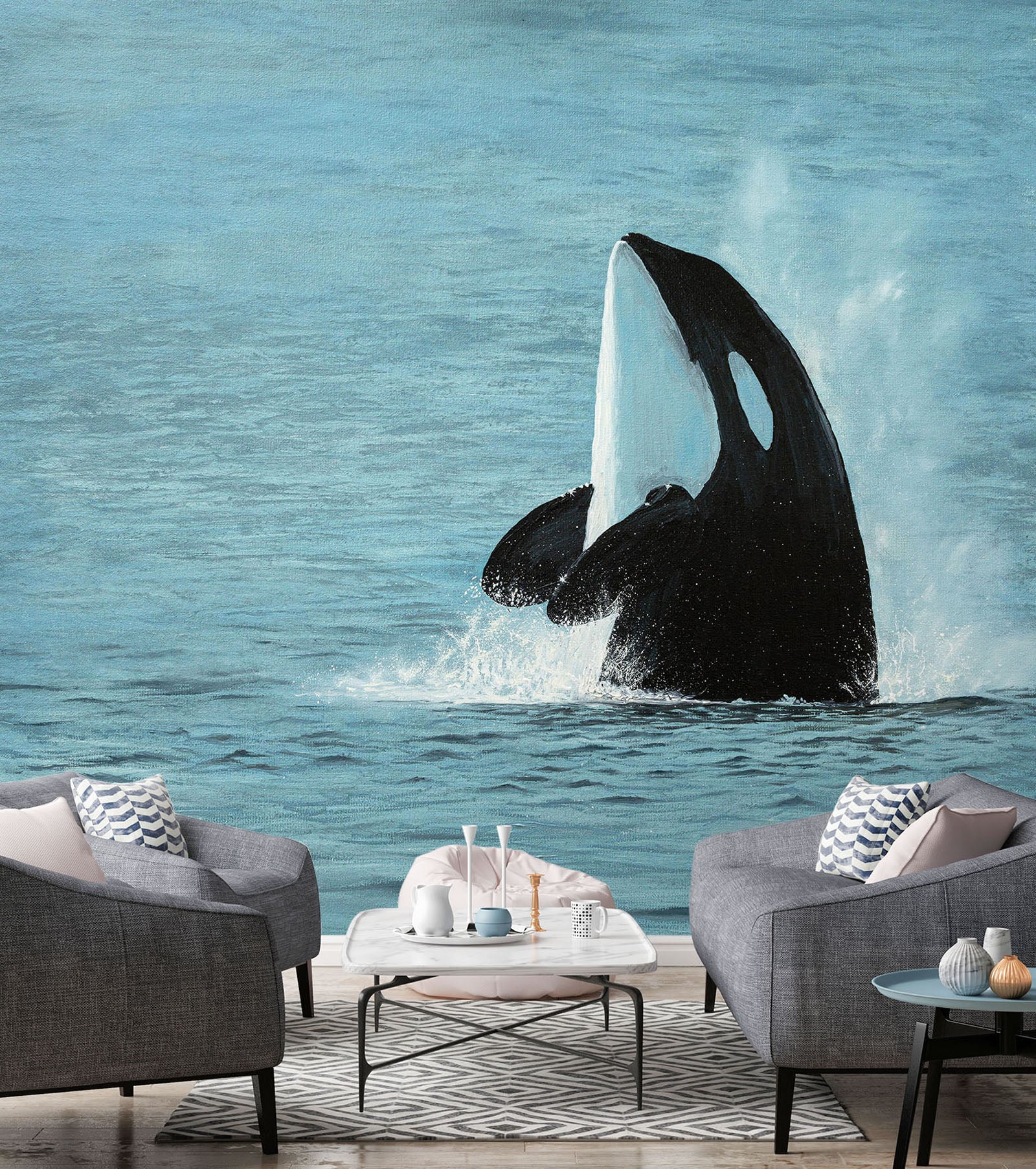 3D Whale 1845 Marina Zotova Wall Mural Wall Murals