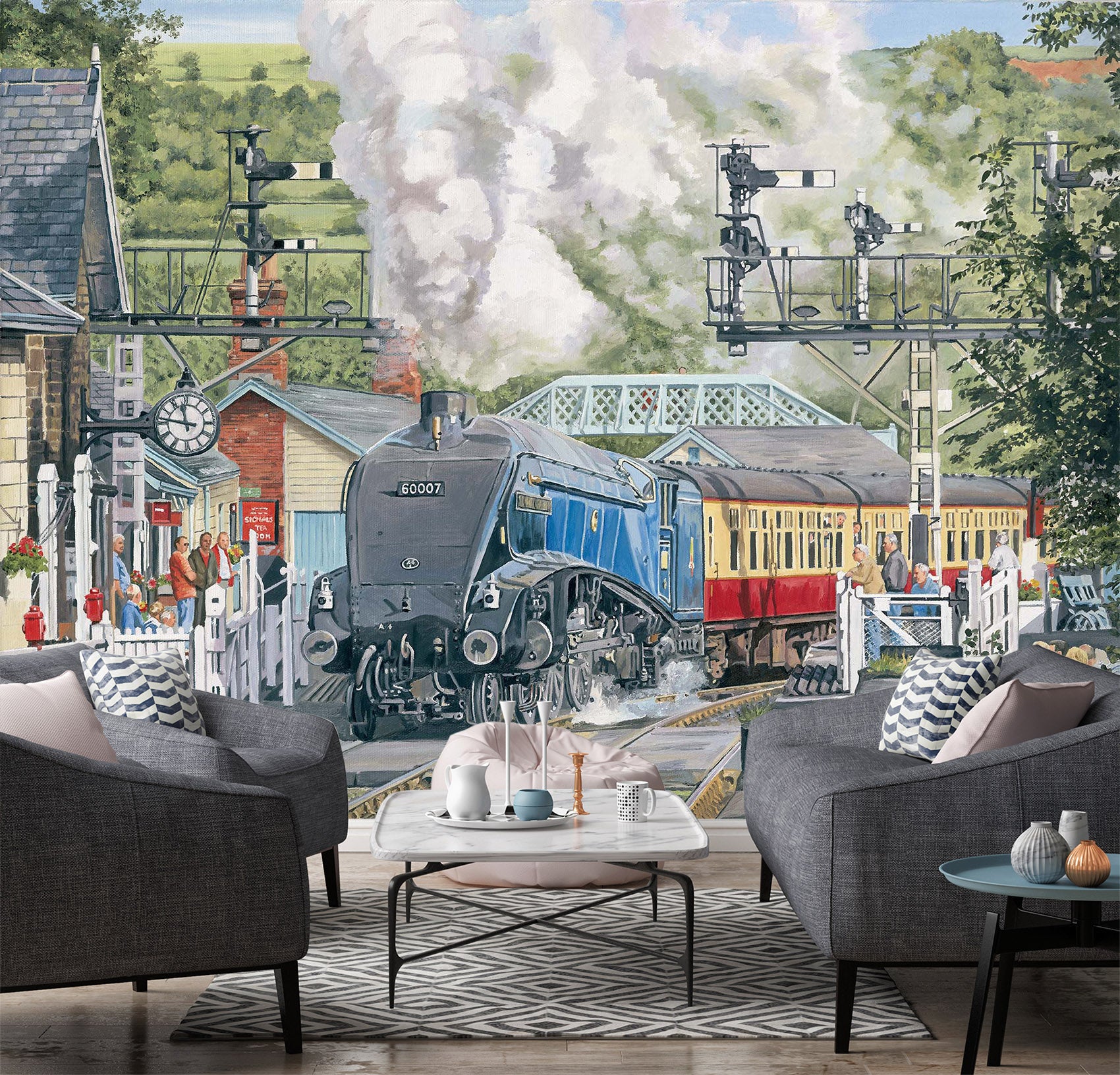 3D Sir Nigel Gresley At Grosmont 1049 Trevor Mitchell Wall Mural Wall Murals