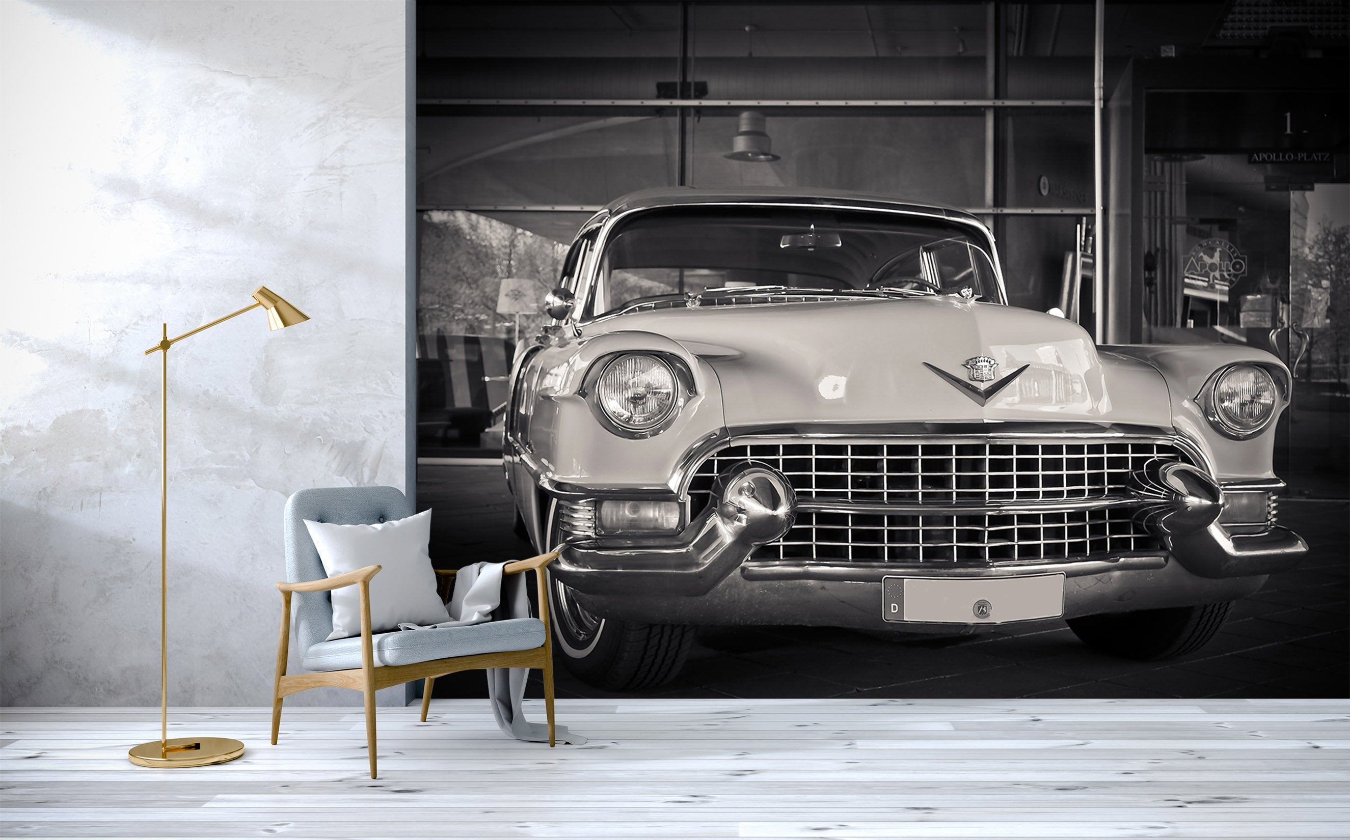 3D Silver Atuo 905 Vehicle Wall Murals Wallpaper AJ Wallpaper 2