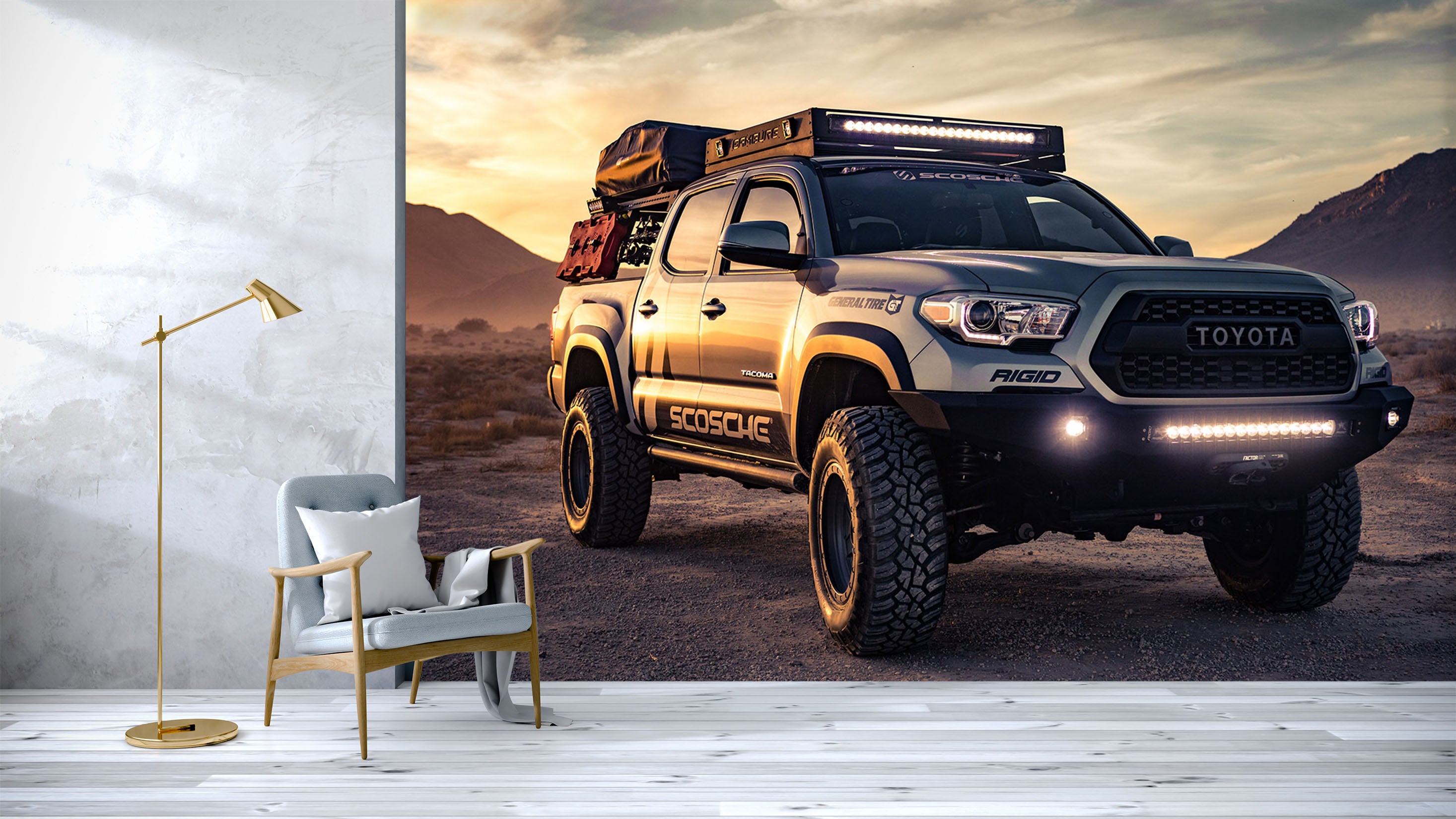 3D Automobile Hummer 104 Vehicle Wall Murals