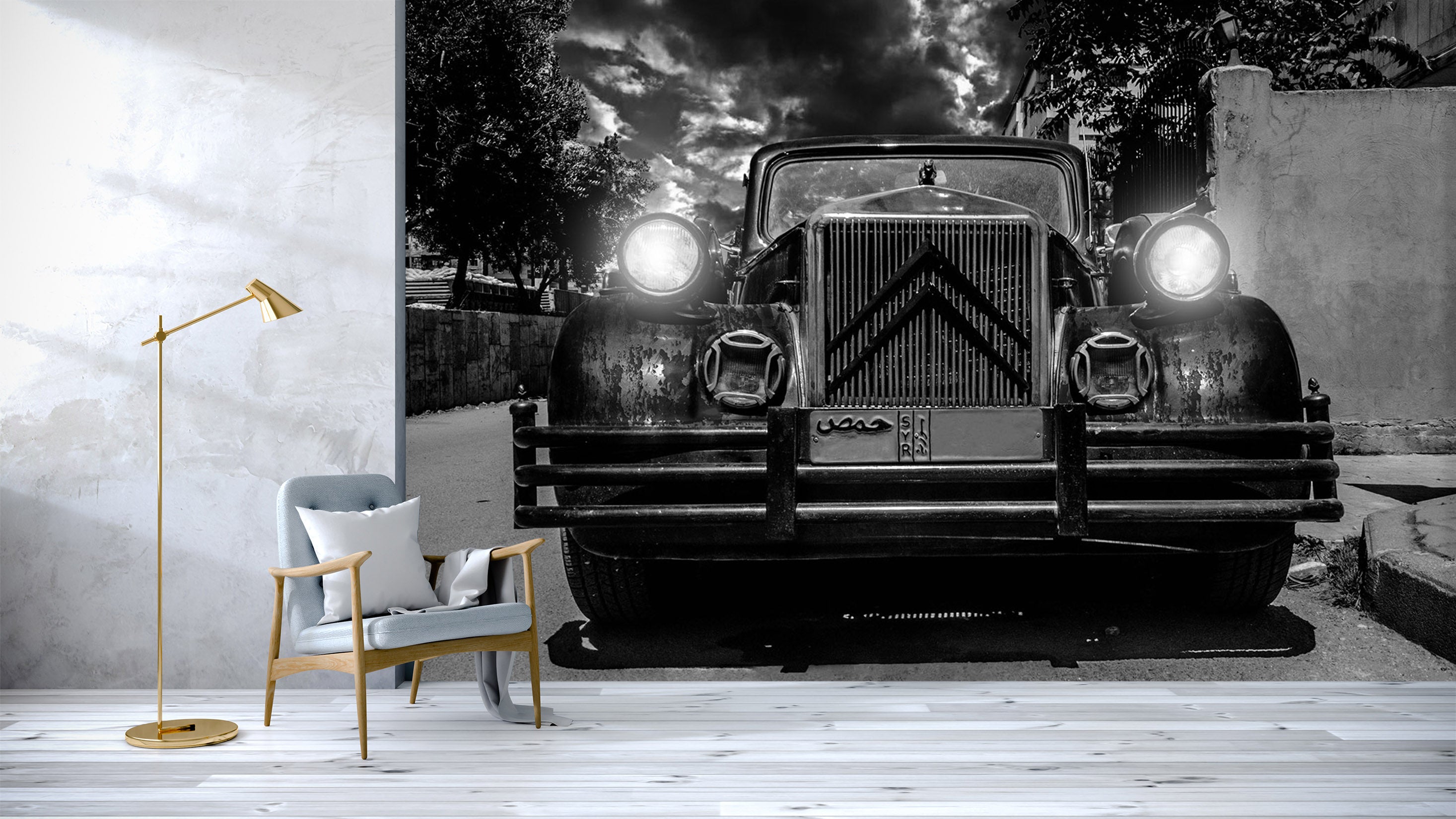 3D Automobile Citroen 105 Vehicle Wall Murals