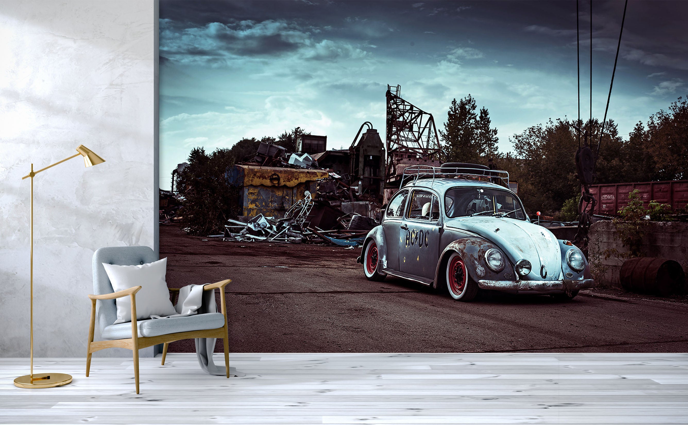 3D Dilapidated Car 147 Vehicle Wall Murals