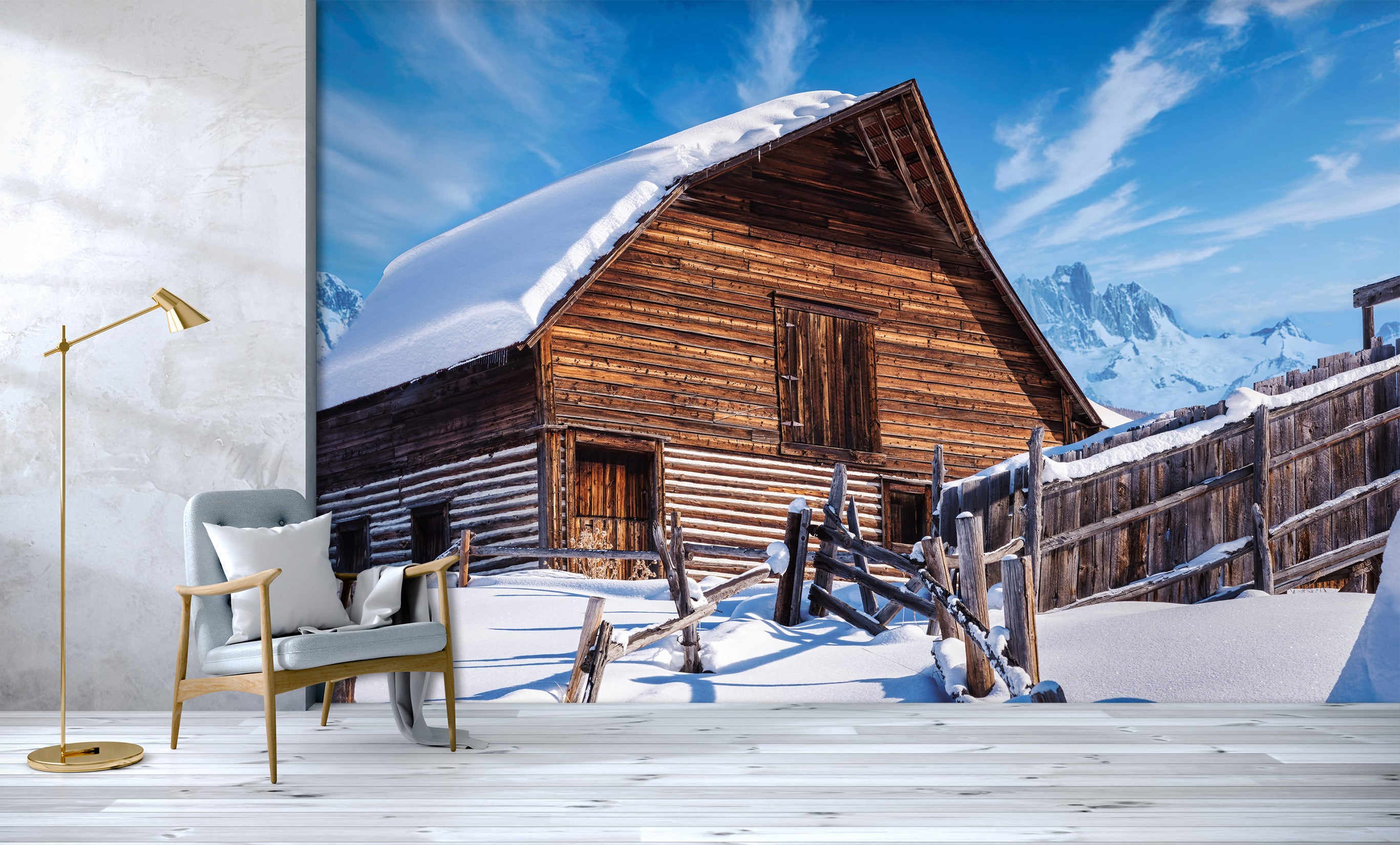 3D Winter Snow House 5256 Beth Sheridan Wall Mural Wall Murals