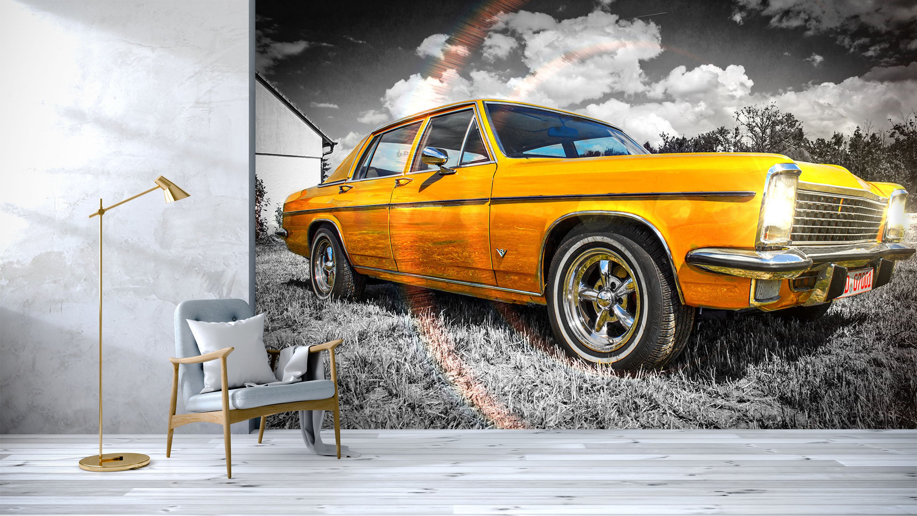 3D Rainbow Car 182 Vehicle Wall Murals