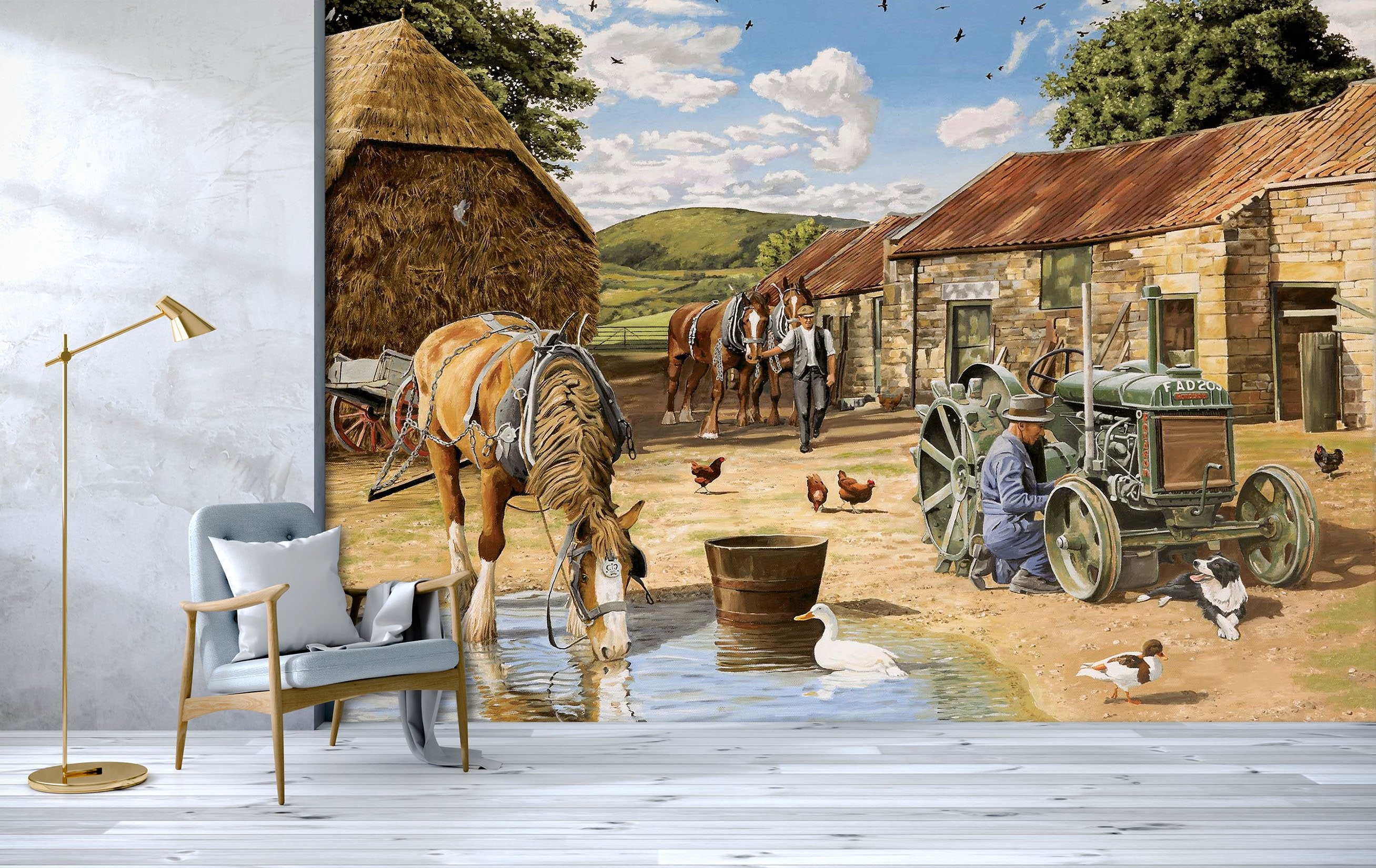 3D Back From The Fields 1006 Trevor Mitchell Wall Mural Wall Murals Wallpaper AJ Wallpaper 2