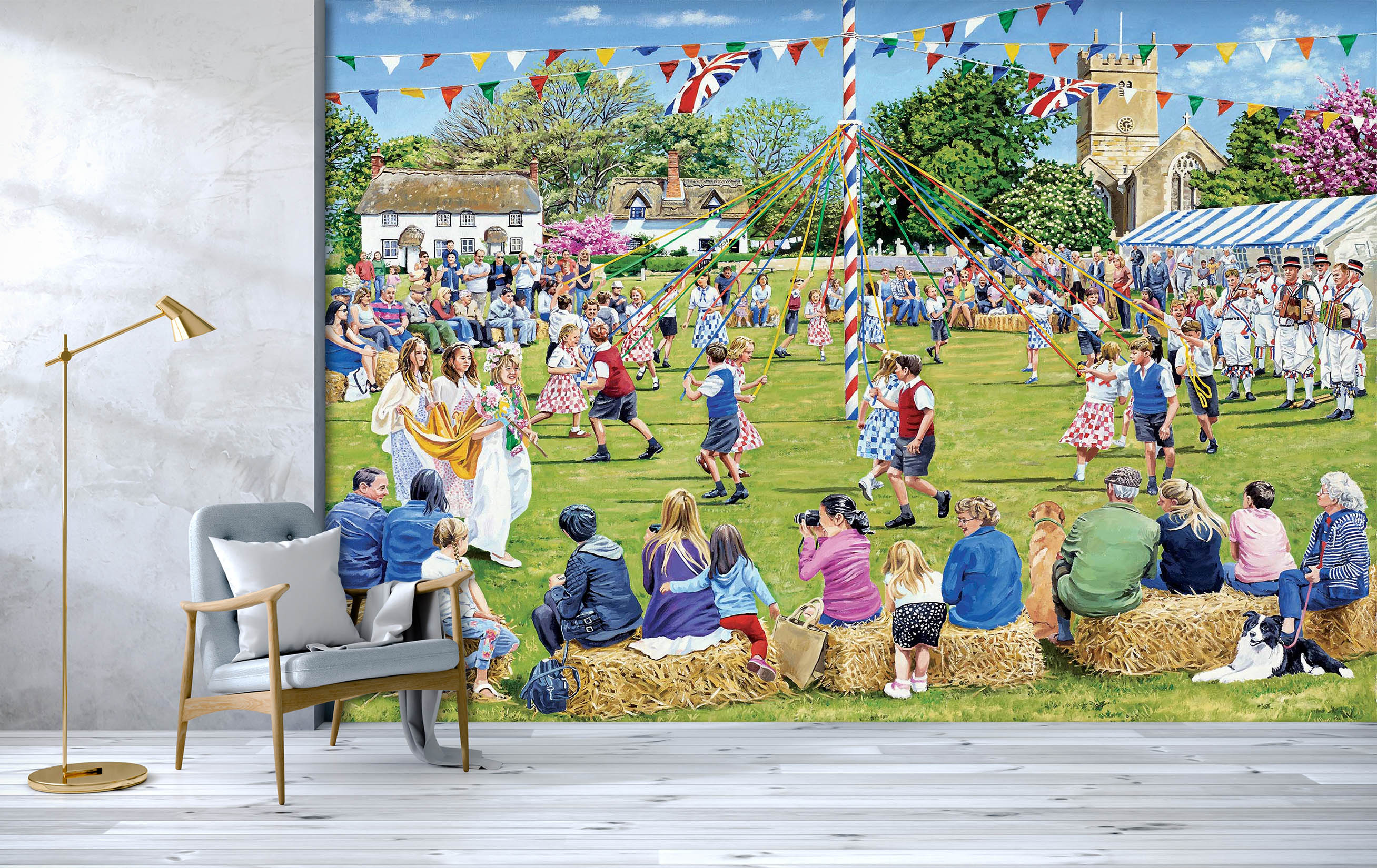 3D May Day Celebrations 1038 Trevor Mitchell Wall Mural Wall Murals